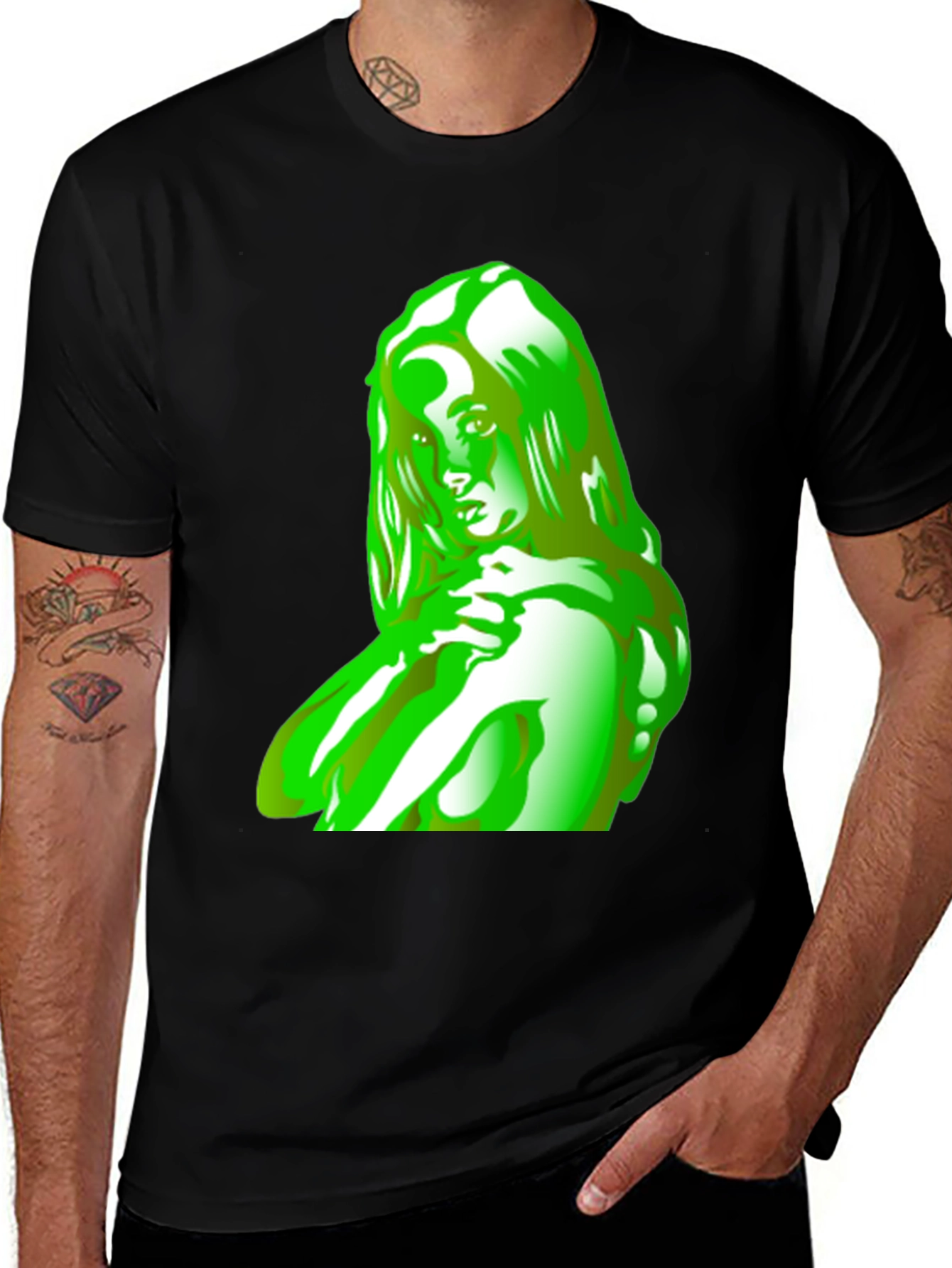 Green Silhouette Graphic Tee