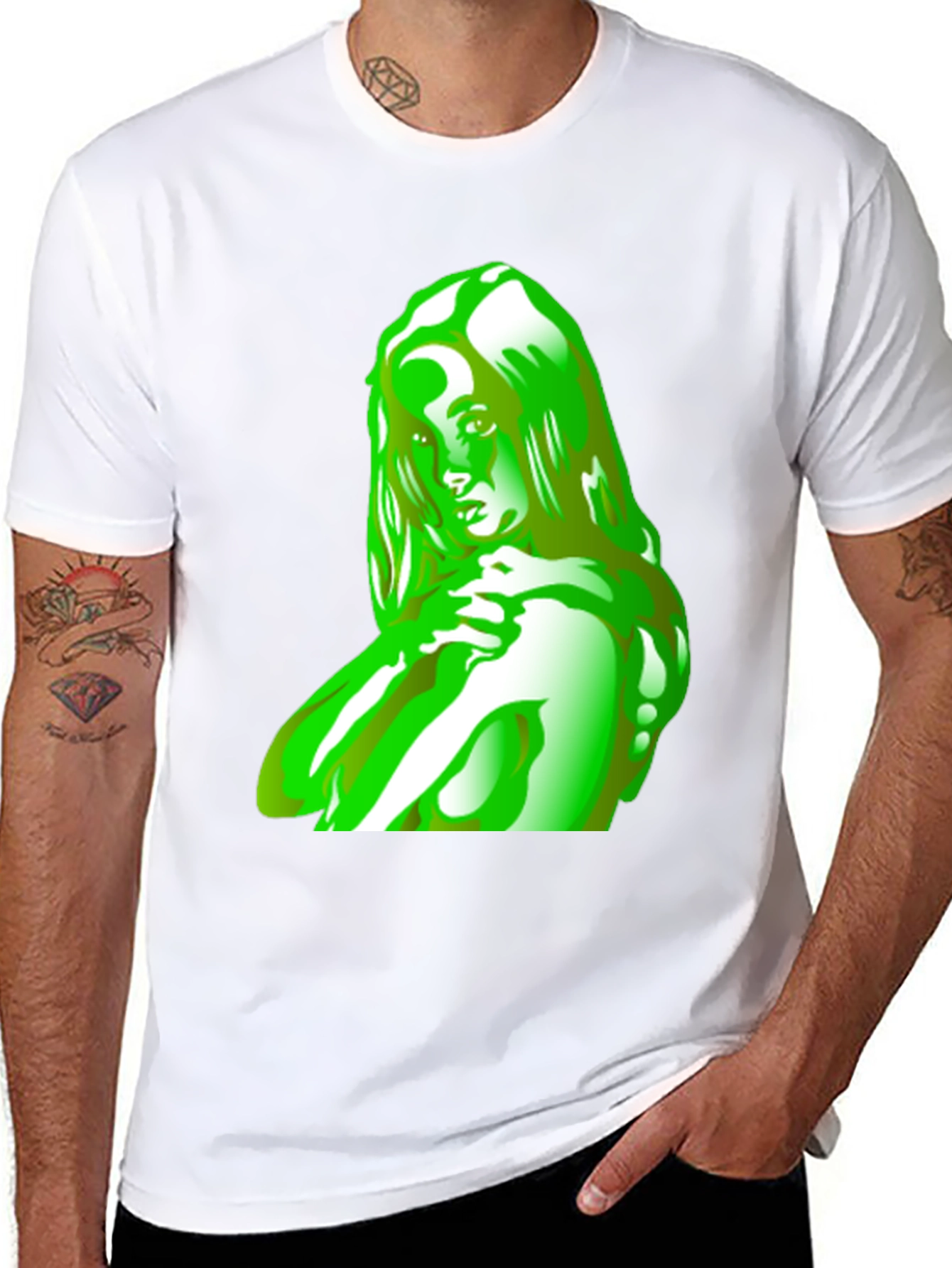 Green Silhouette Graphic Tee