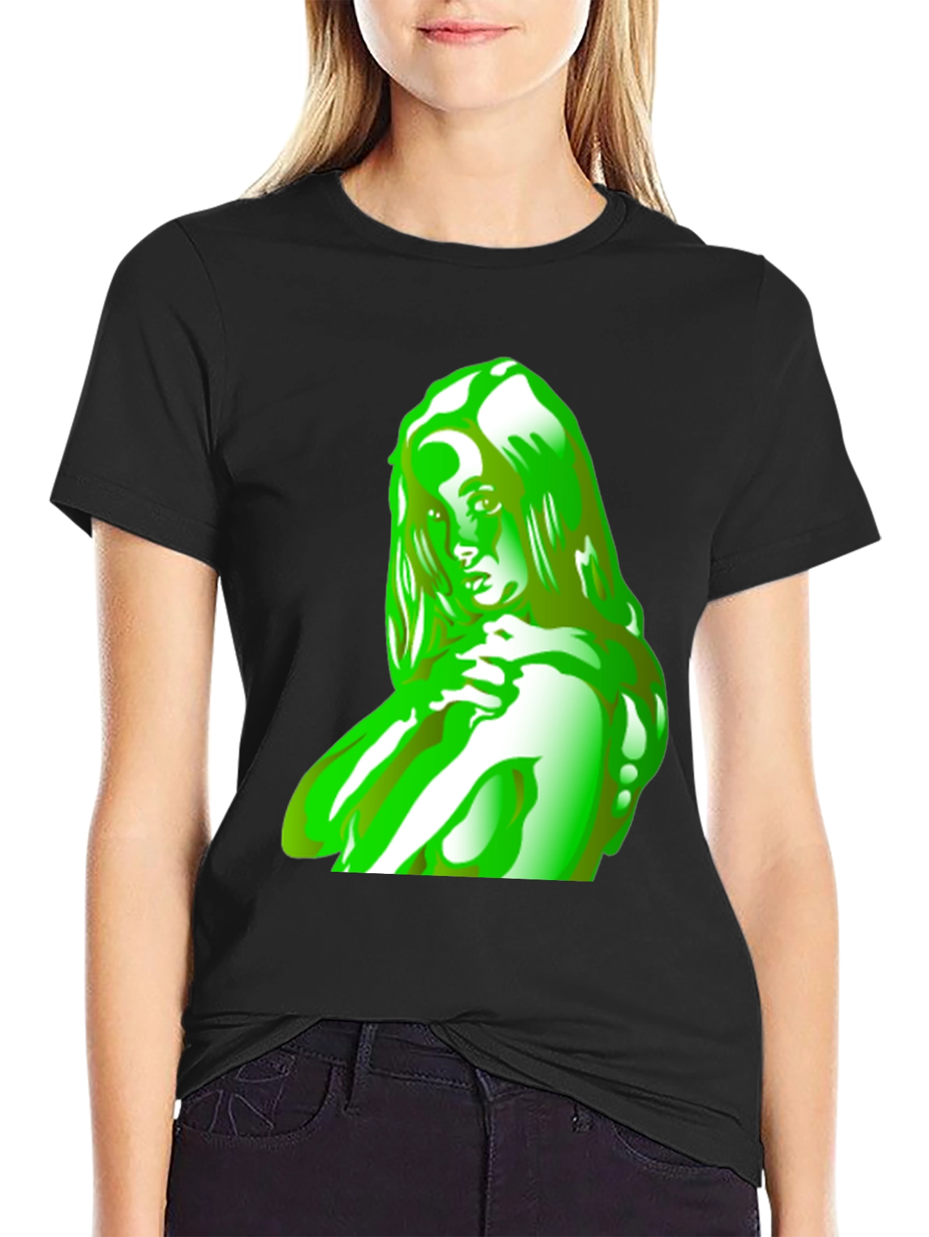 Green Silhouette Graphic Tee