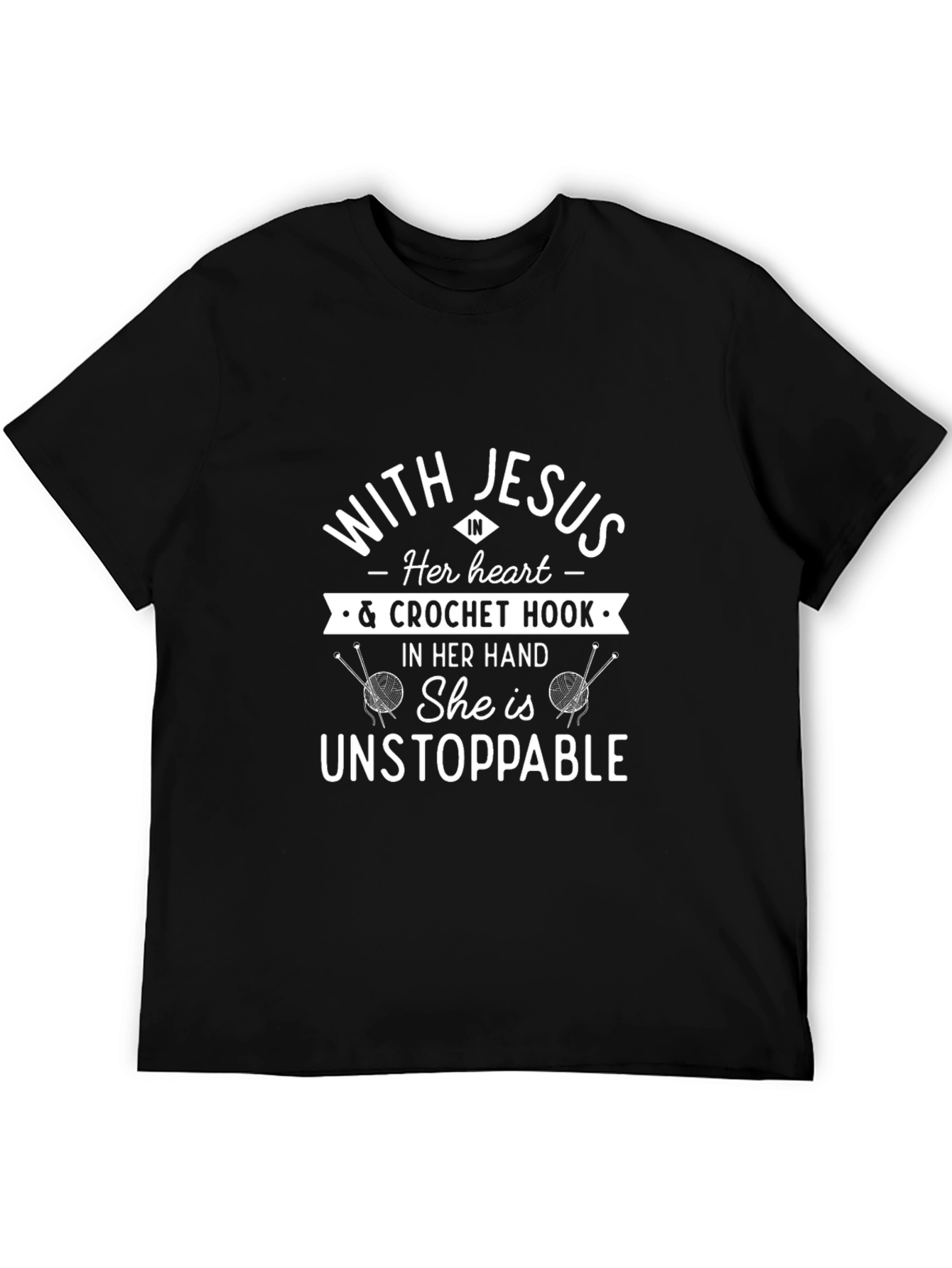 With Jesus and Crochet Hook T-Shirt