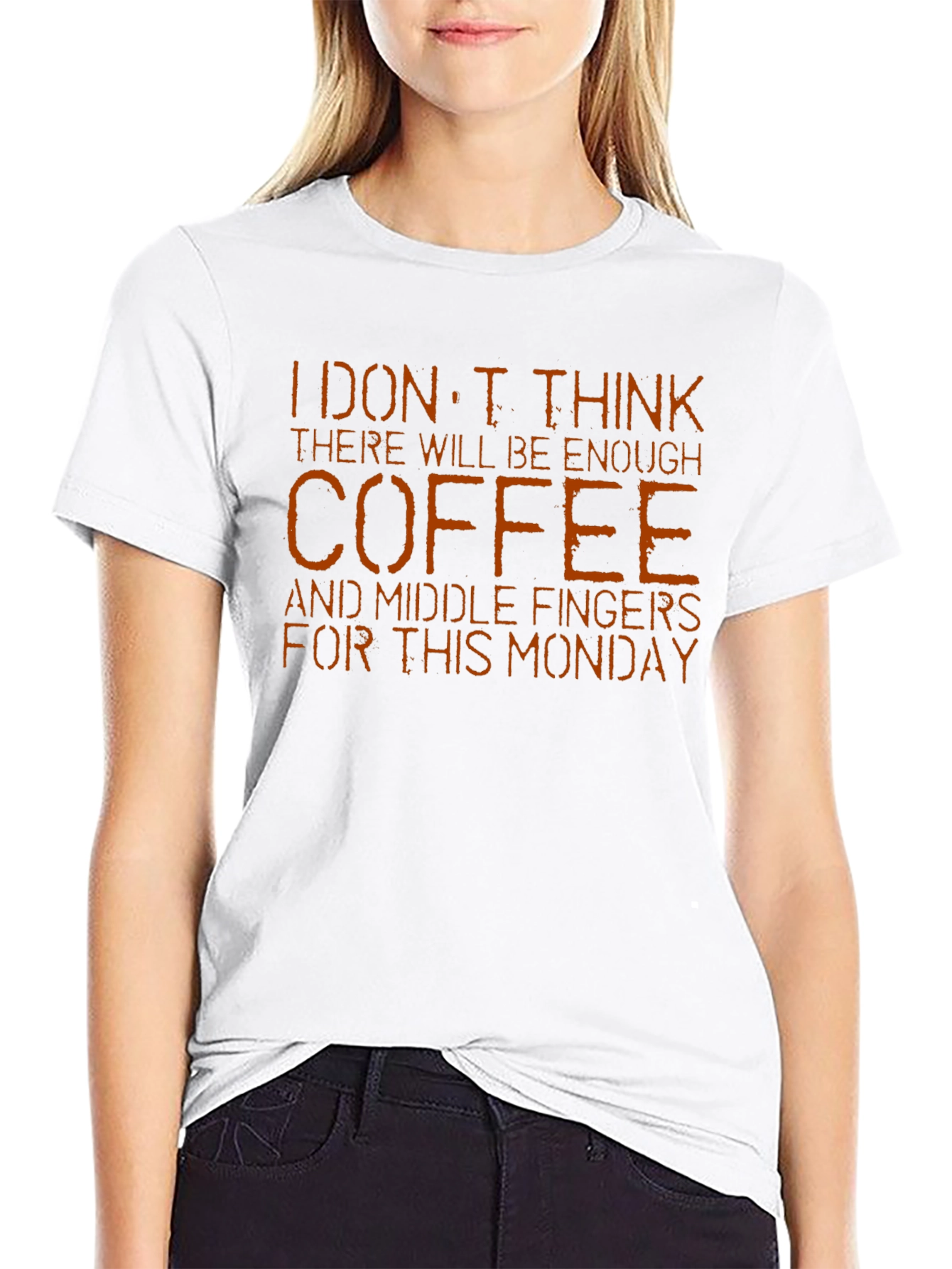 Coffee & Middle Fingers T-Shirt - Monday Mood