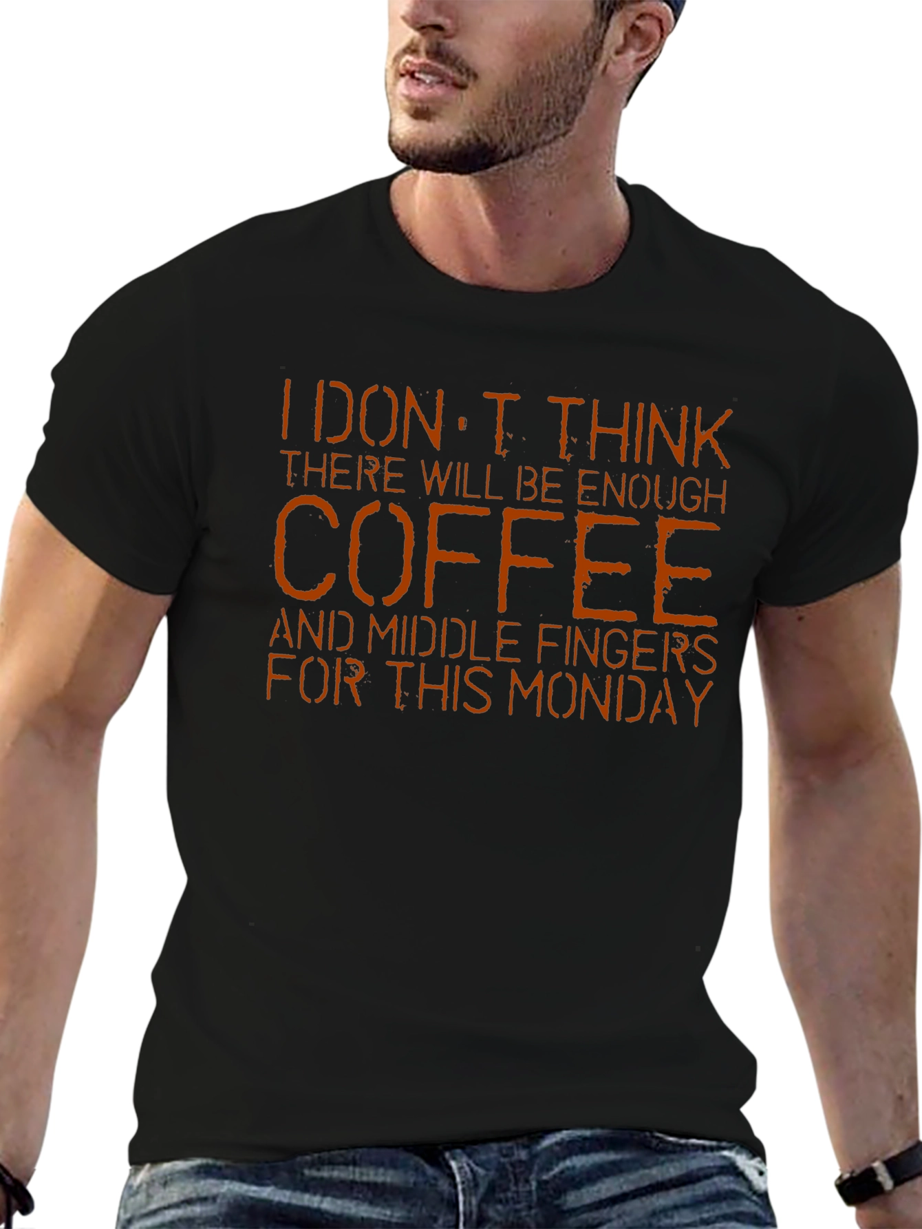 Coffee & Middle Fingers T-Shirt - Monday Mood