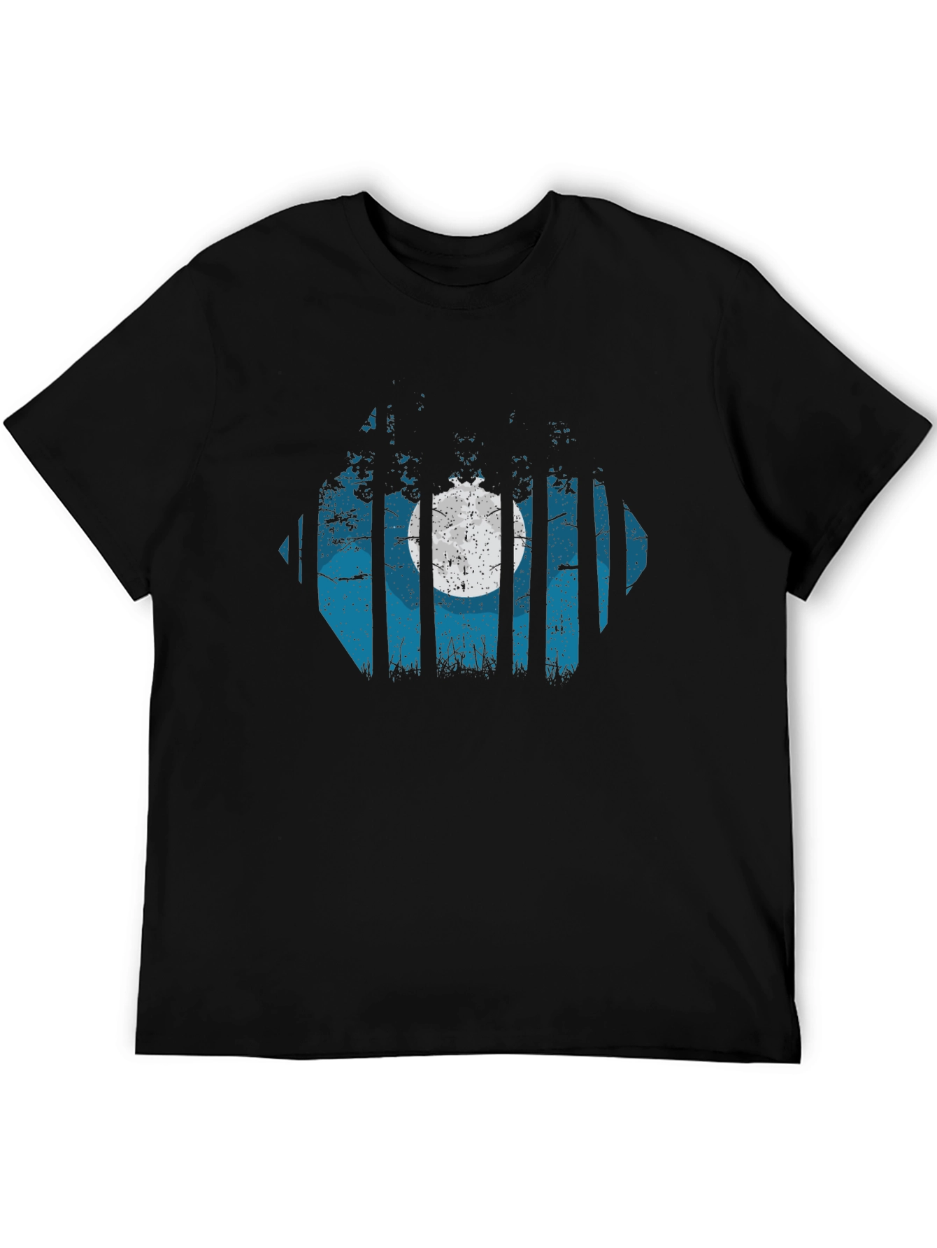 Nature Scene Black Graphic Tee