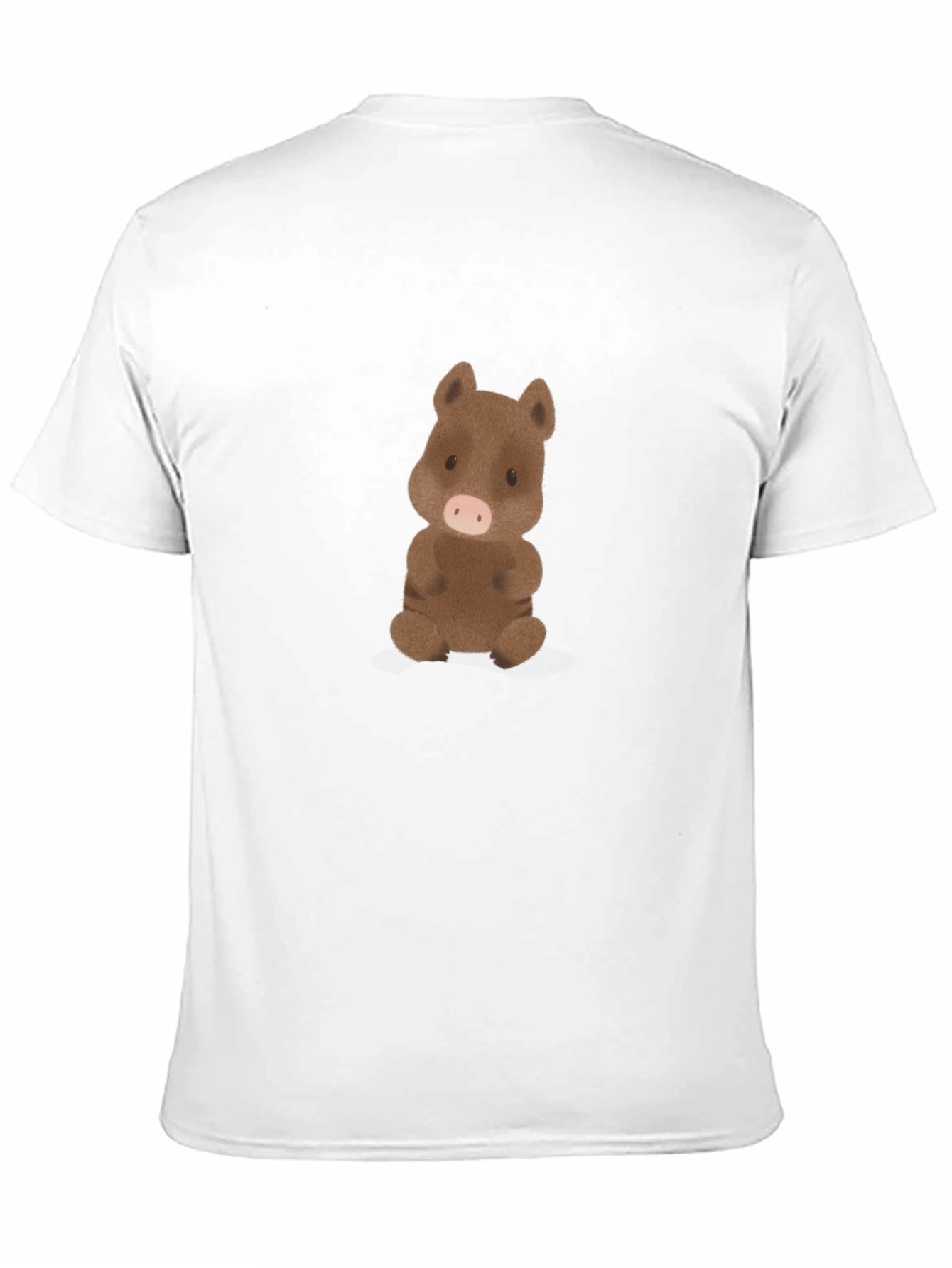 Cute Boar Graphic Tee - Black Cotton Comfort