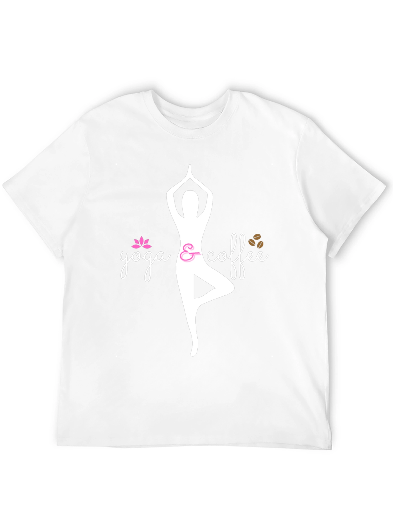 Yoga & Coffee T-Shirt - Relaxed Fit Black Tee