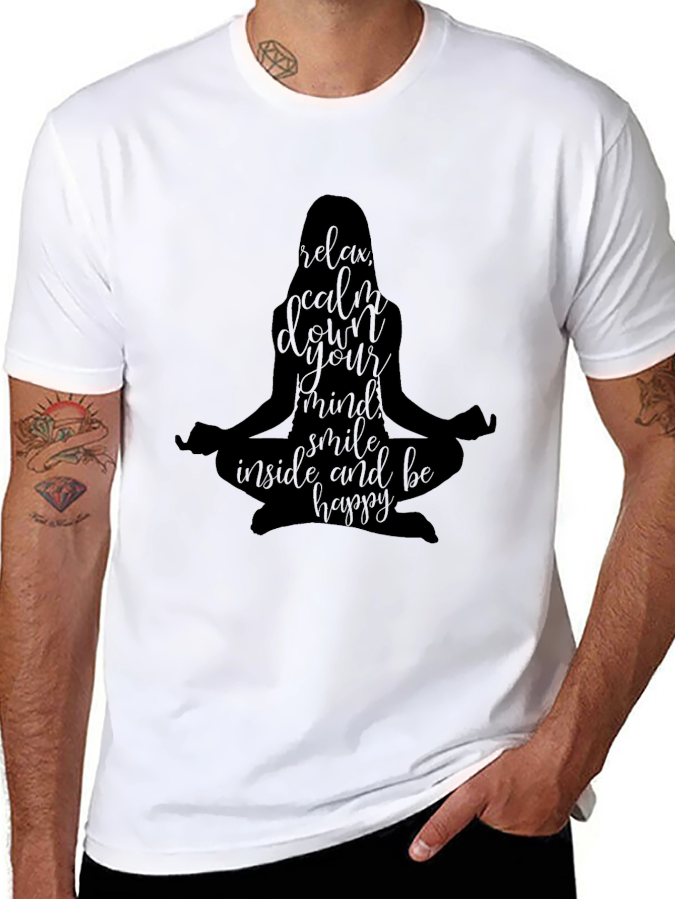Relax Mind Graphic T-Shirt - Yoga Meditation Tee