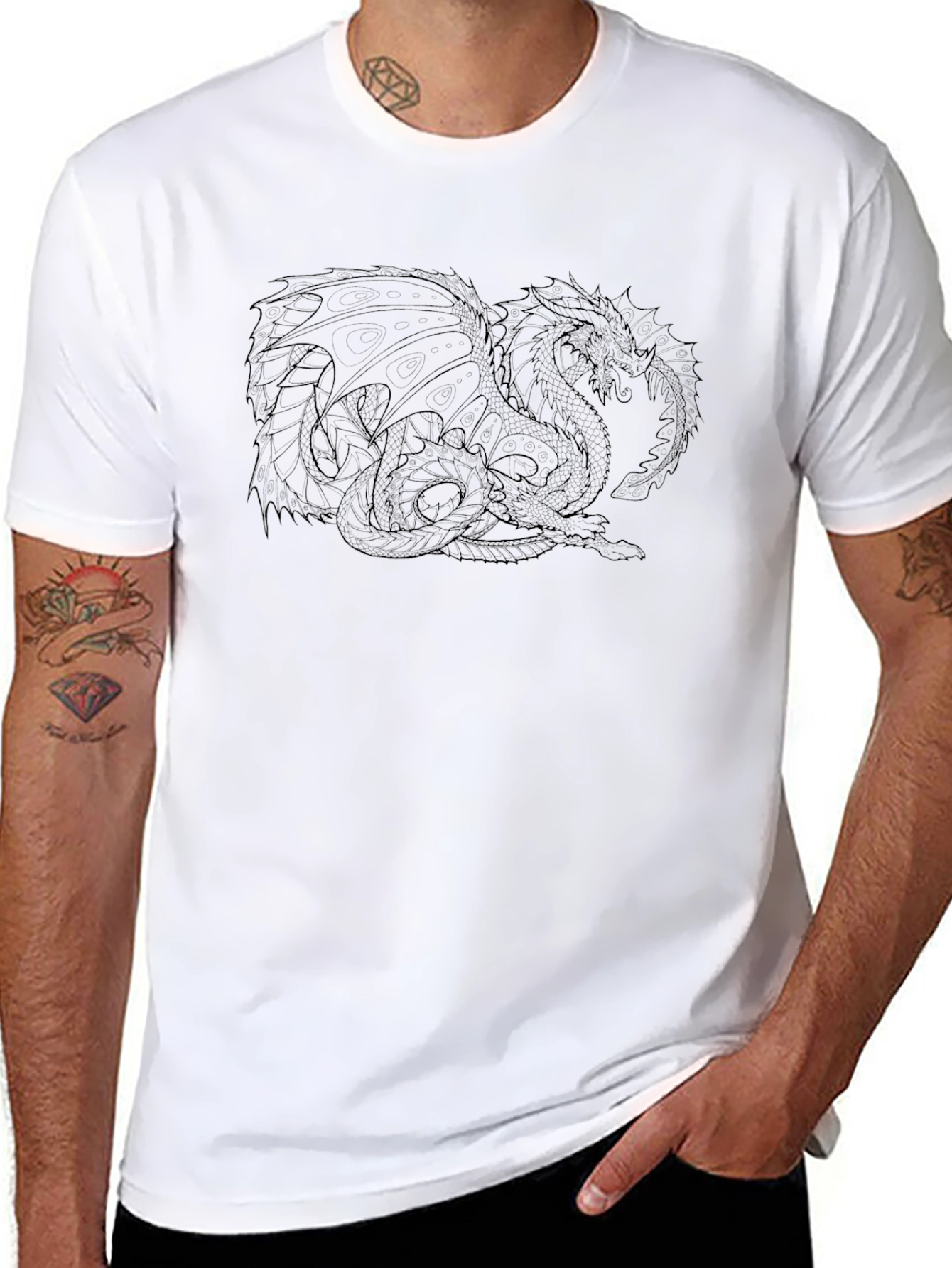 Dragon Graphic T-Shirt - Black Tee
