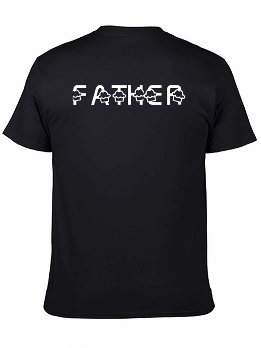 Father Cupcake Graphic Black T-Shirt