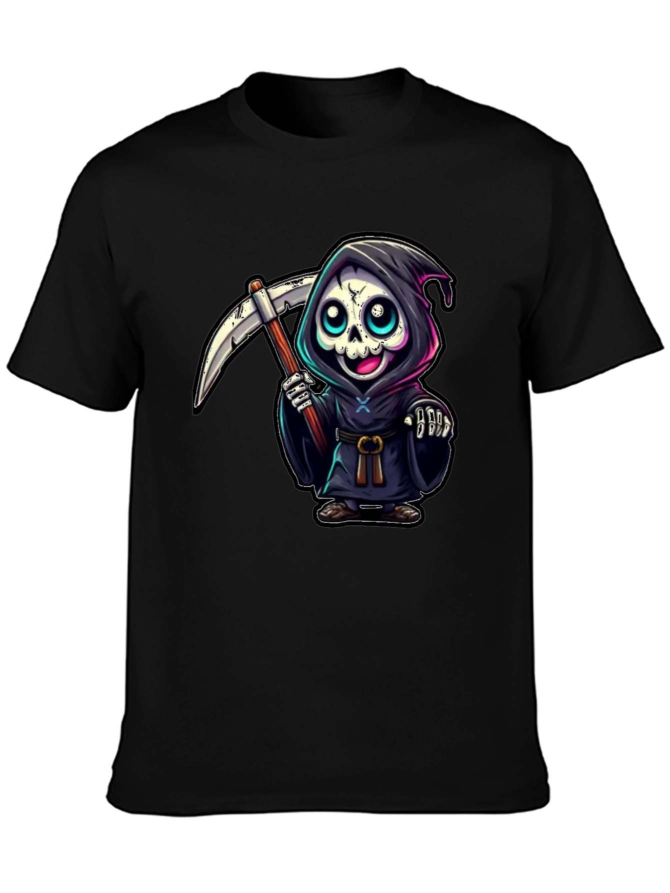 Grim Reaper Cartoon Graphic Tee