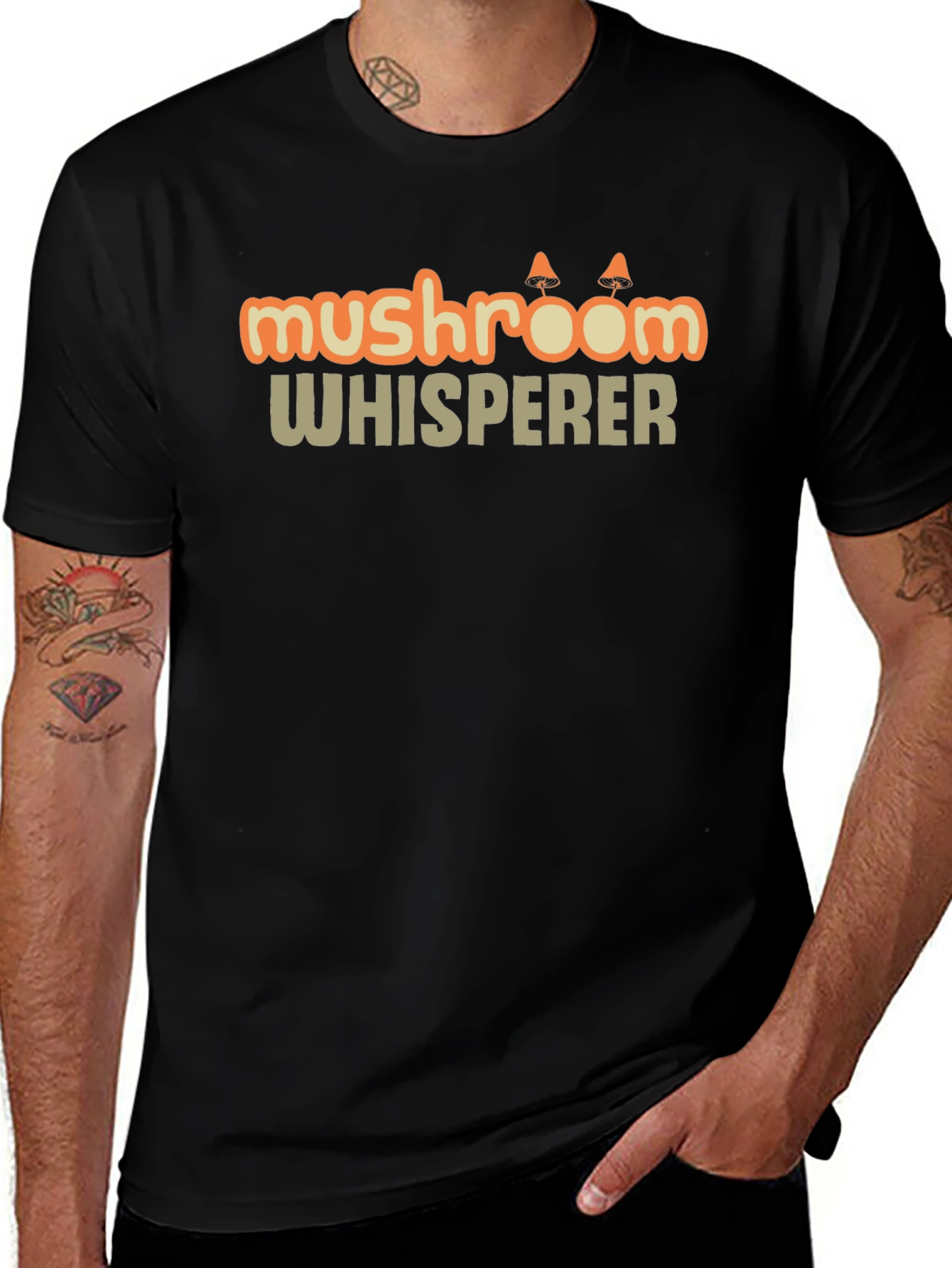 Mushroom Whisperer Graphic T-Shirt Fun Nature Tee