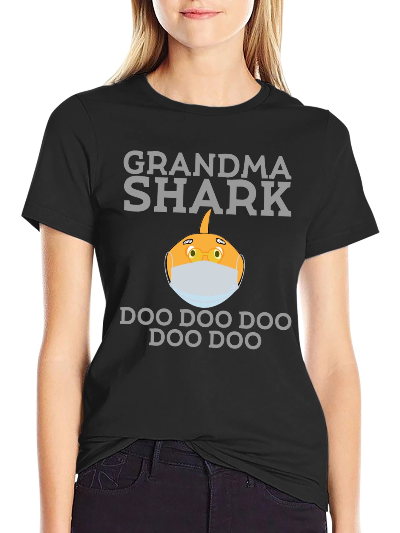 Grandma Shark Doo Doo T-Shirt - Novelty Graphic Tee