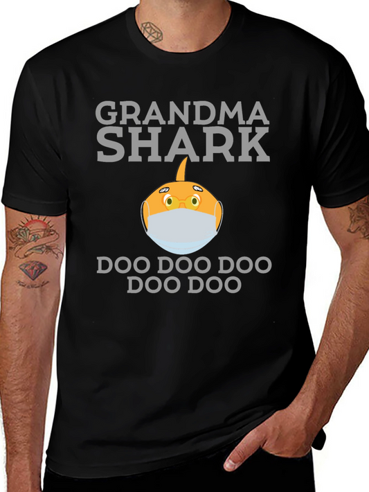 Grandma Shark Doo Doo T-Shirt - Novelty Graphic Tee