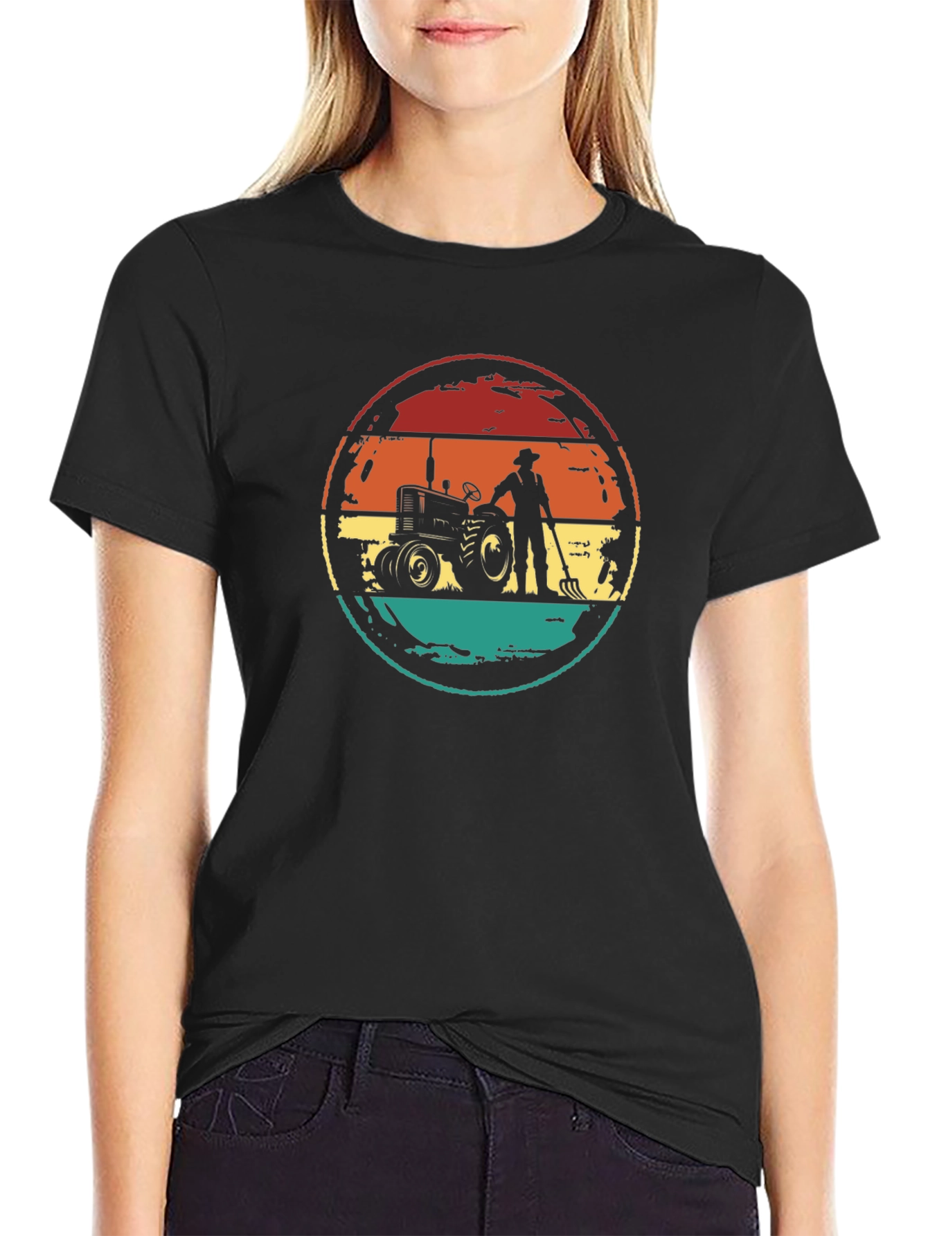 Retro Farmer Tractor Graphic Tee