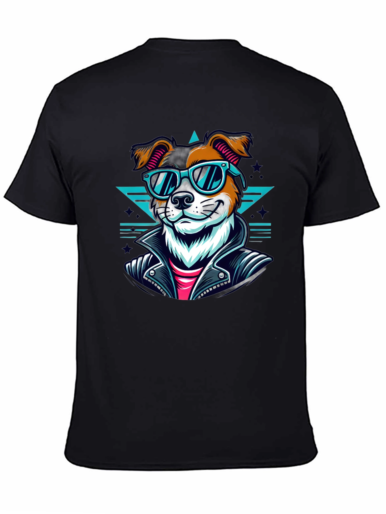 Cool Dog Graphic Tee - Black