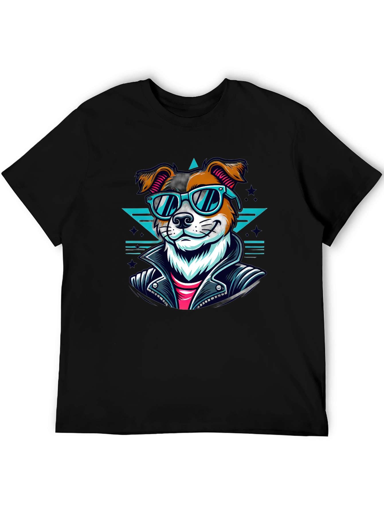 Cool Dog Graphic Tee - Black