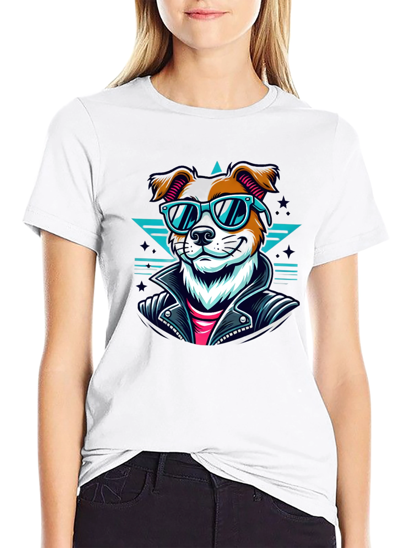 Cool Dog Graphic Tee - Black