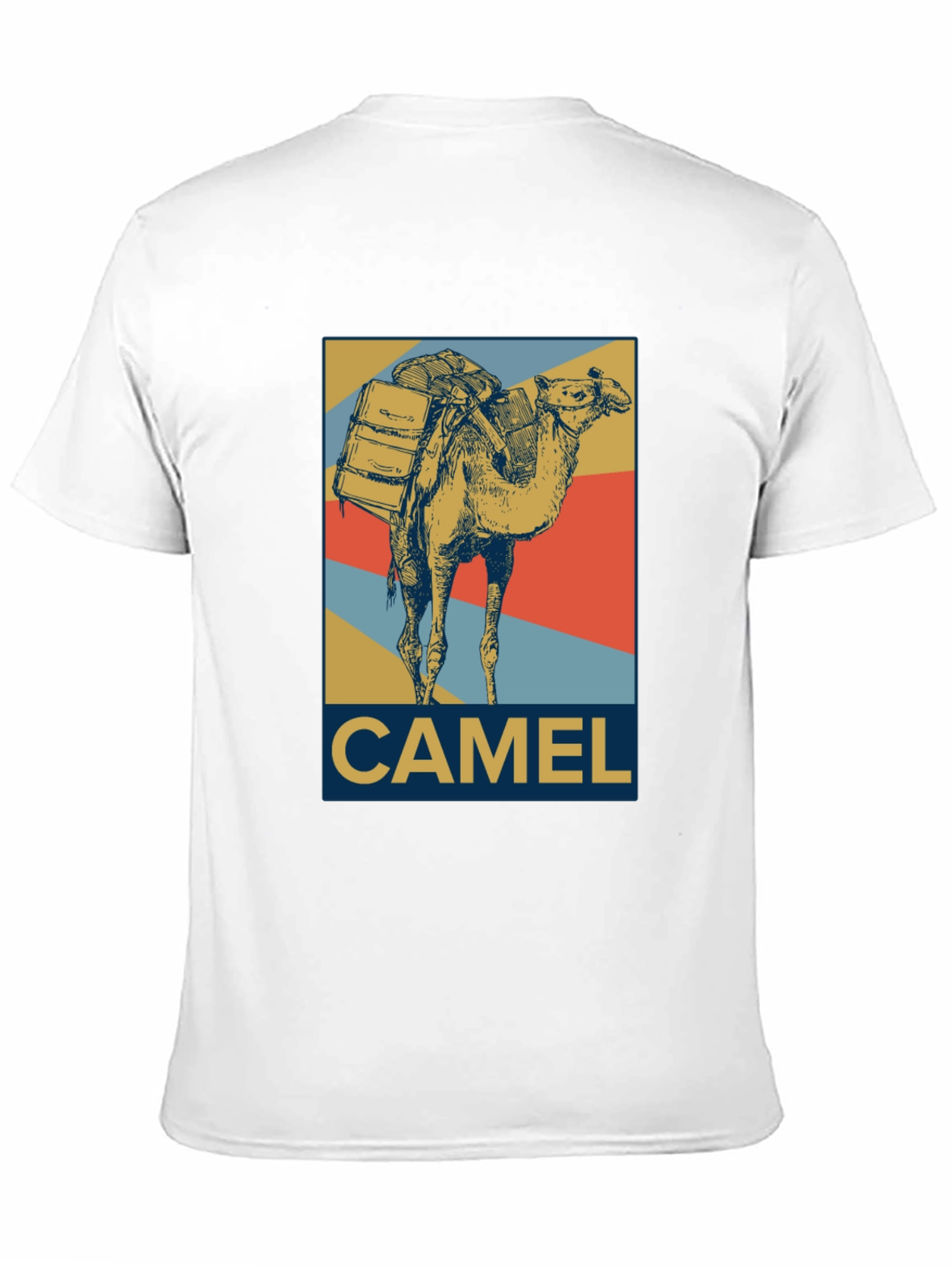 Camel Graphic Print T-Shirt - Retro Desert Style