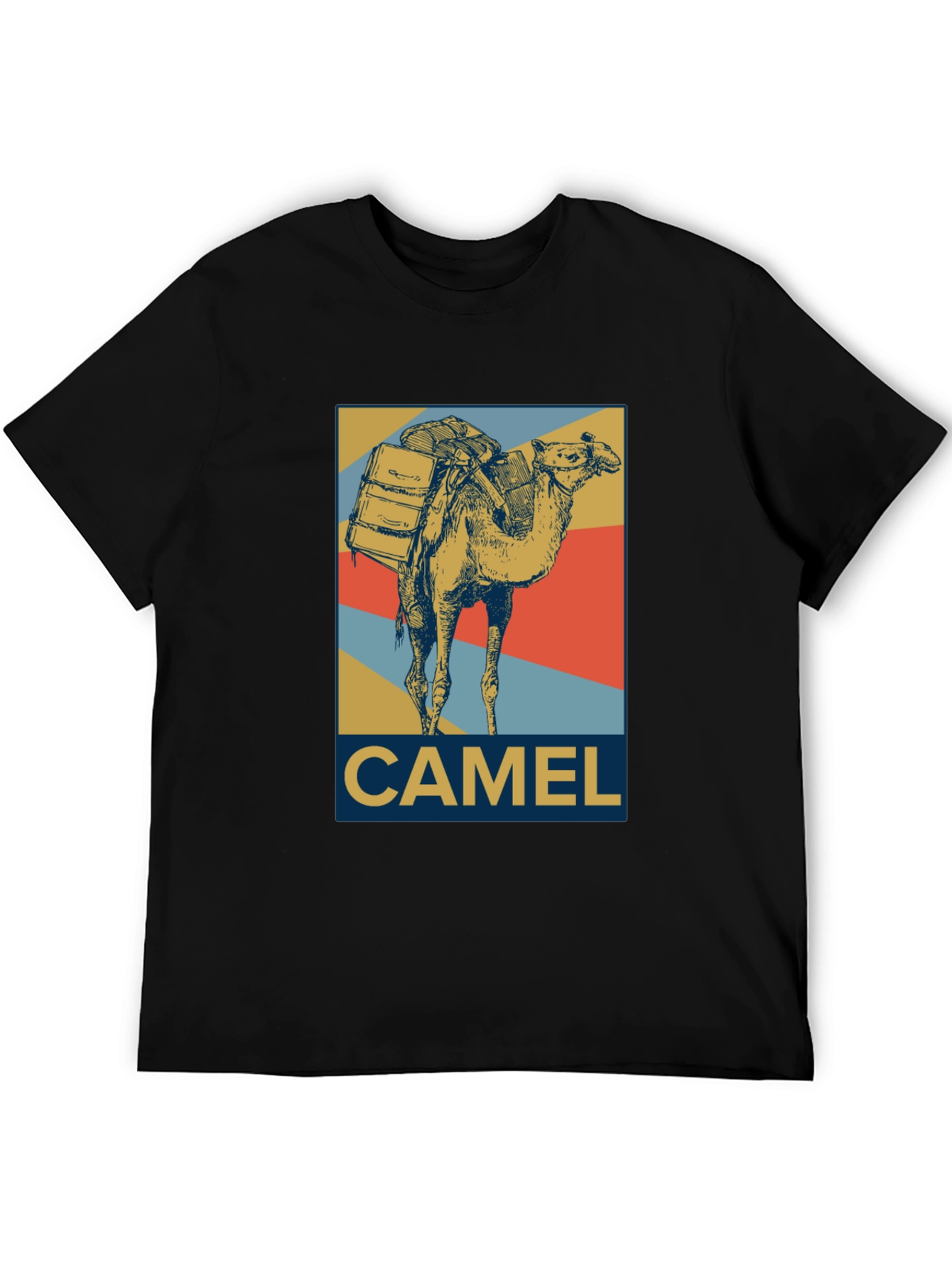 Camel Graphic Print T-Shirt - Retro Desert Style