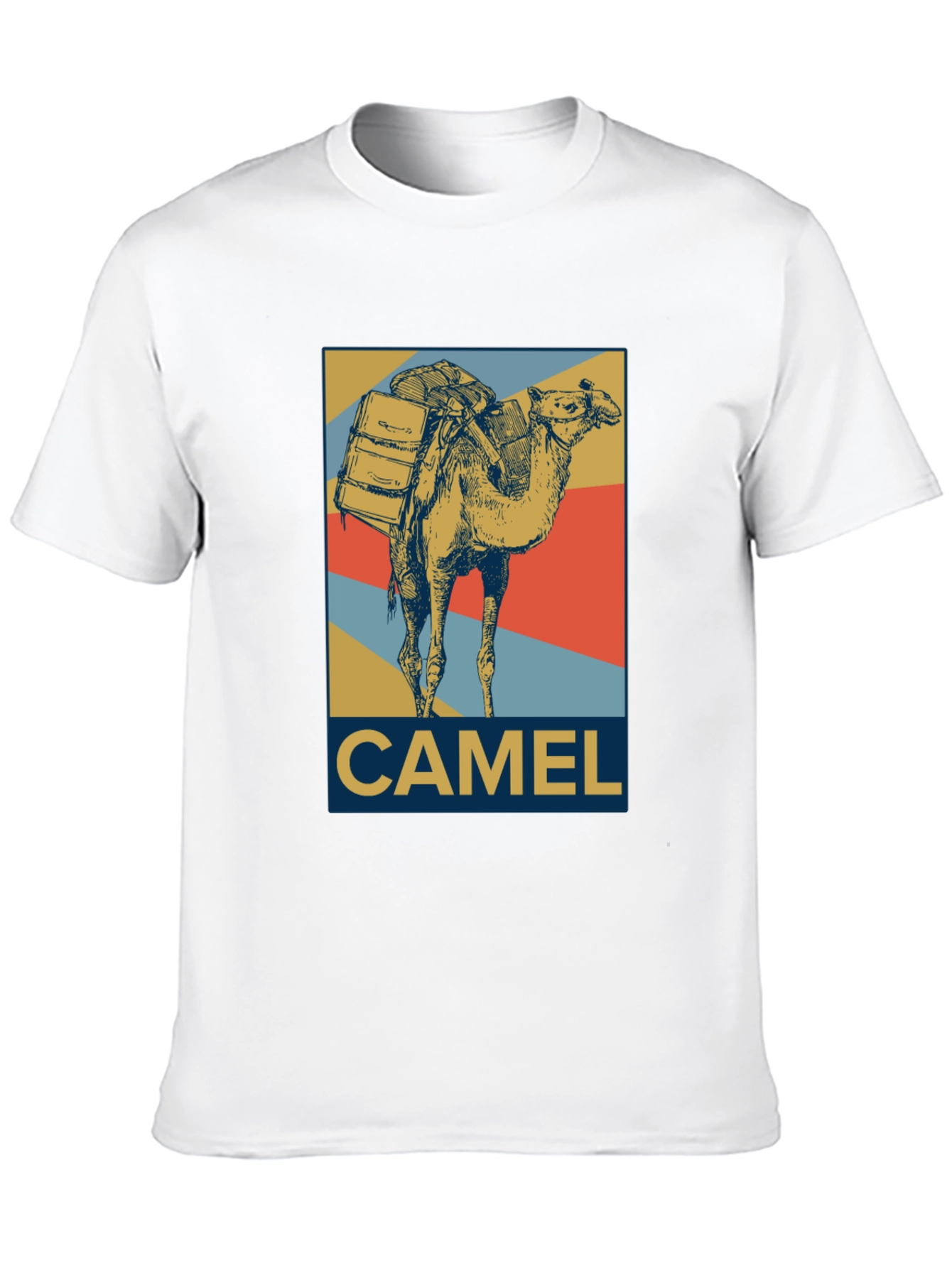 Camel Graphic Print T-Shirt - Retro Desert Style