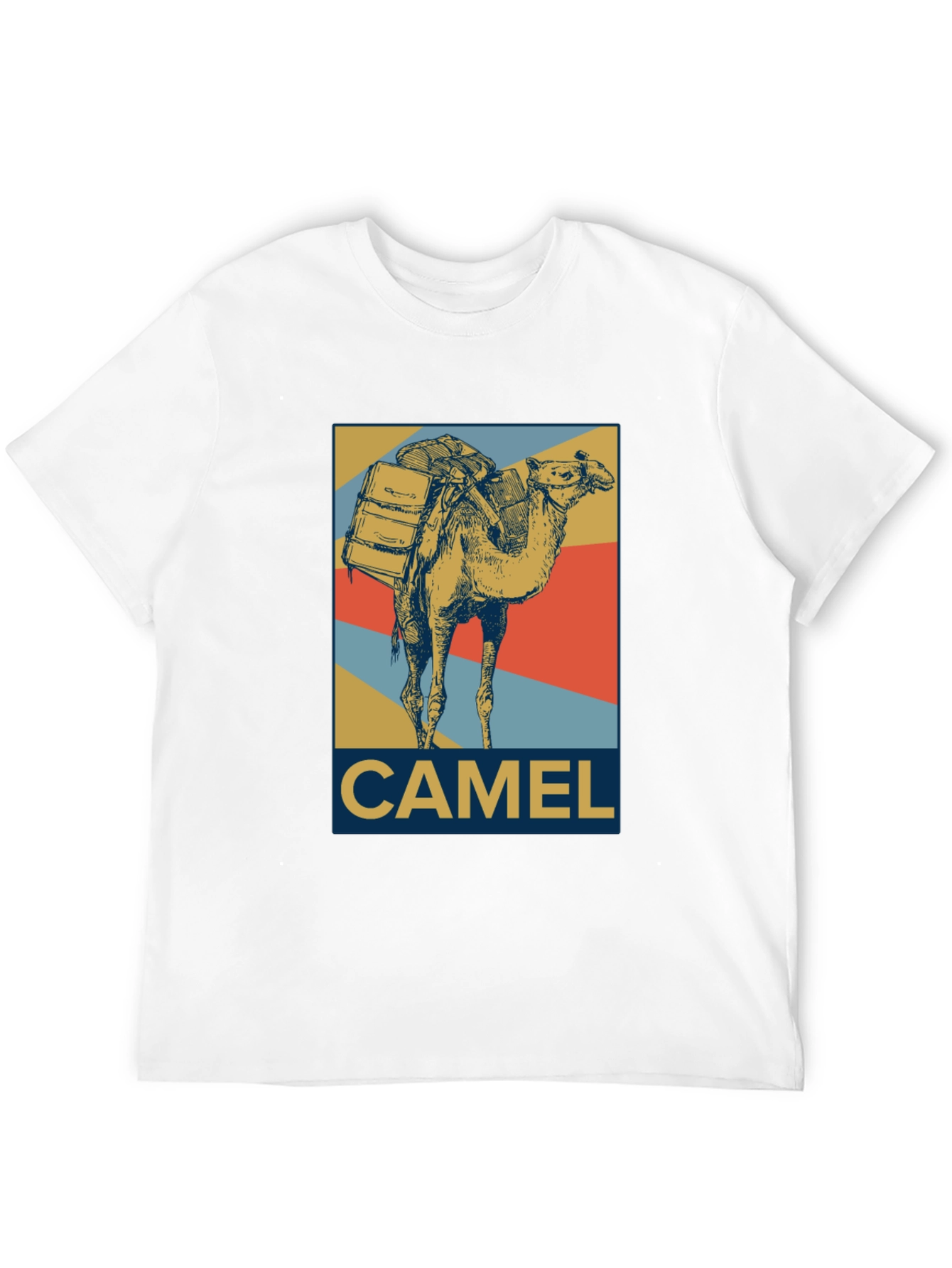 Camel Graphic Print T-Shirt - Retro Desert Style