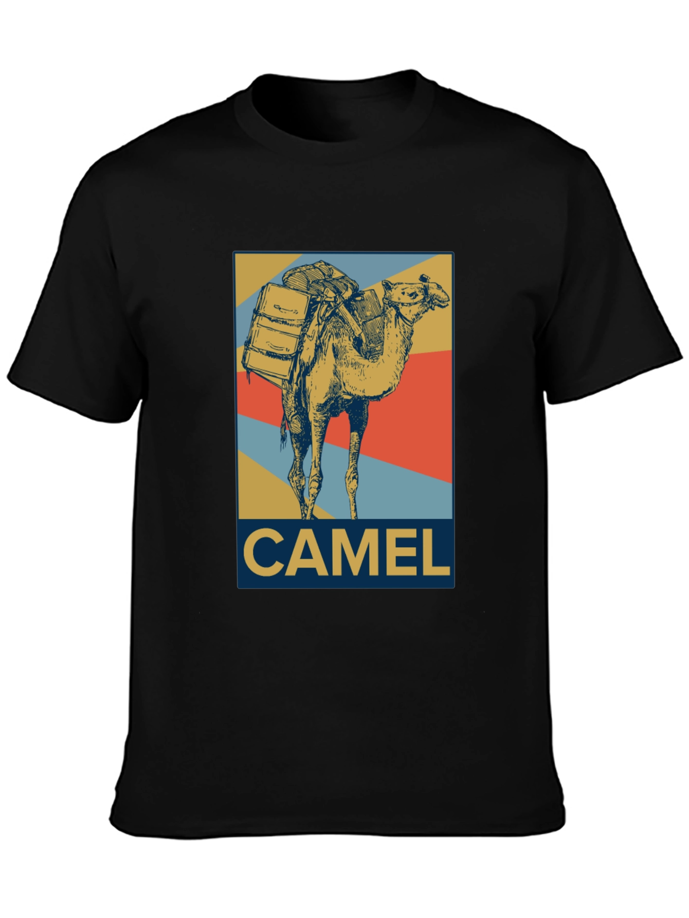 Camel Graphic Print T-Shirt - Retro Desert Style