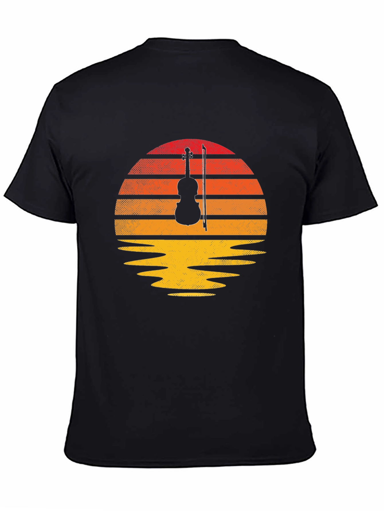 Violin Sunset T-Shirt - Musical Harmony Tee