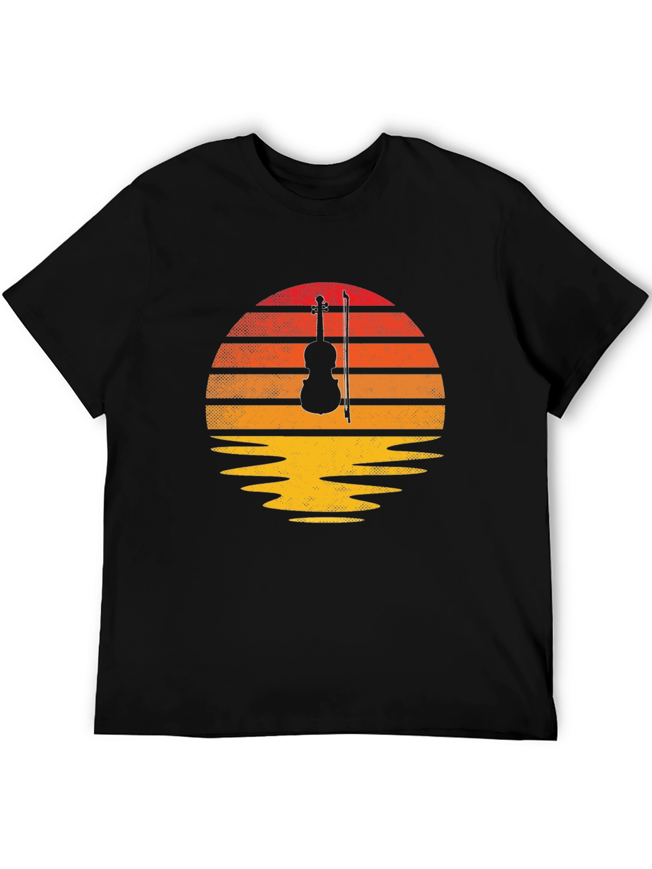 Violin Sunset T-Shirt - Musical Harmony Tee