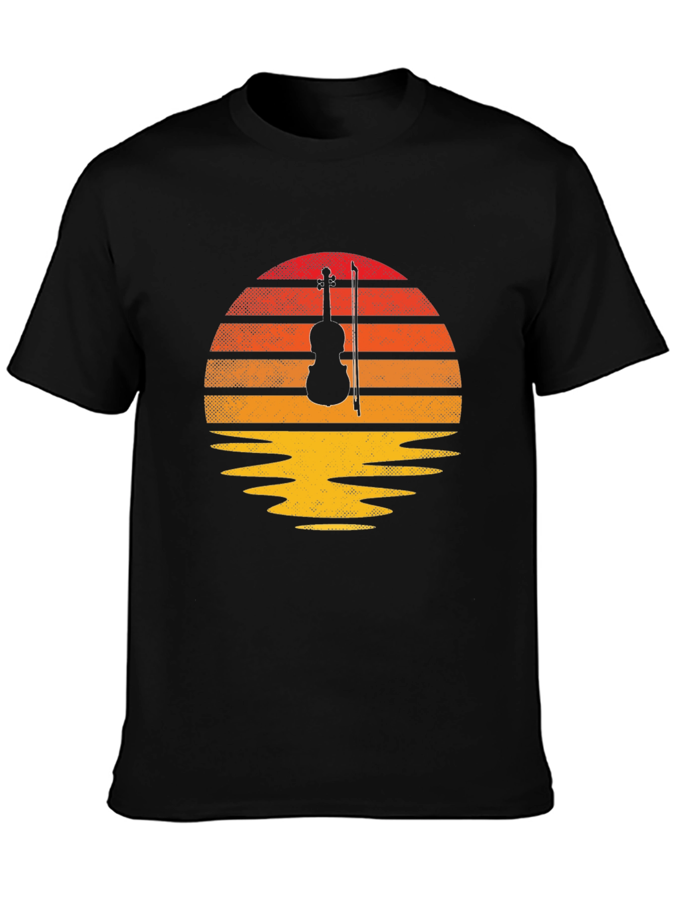 Violin Sunset T-Shirt - Musical Harmony Tee