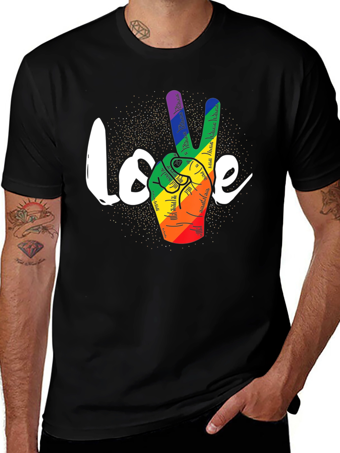 Love Peace LGBT Pride Graphic Tee