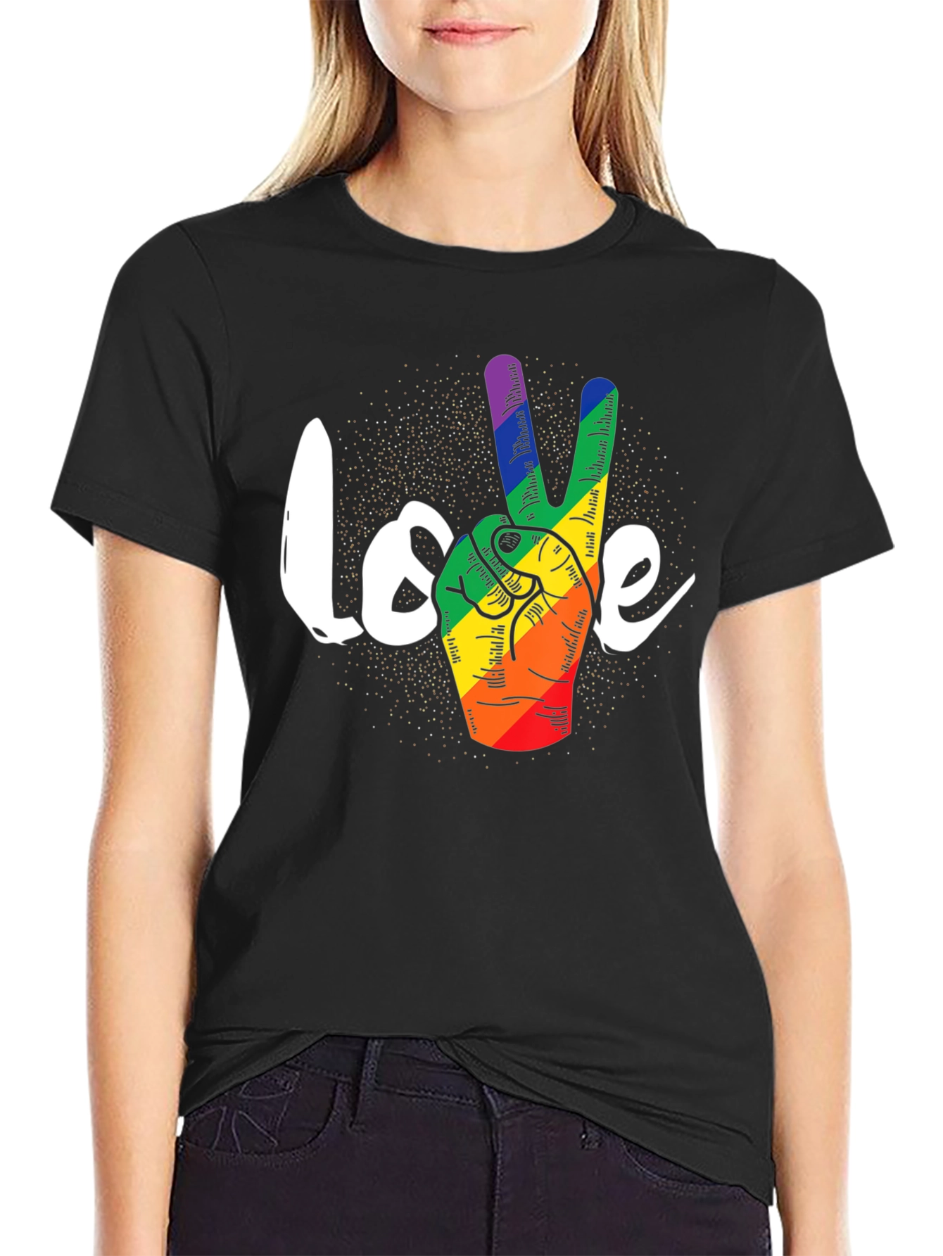 Love Peace LGBT Pride Graphic Tee
