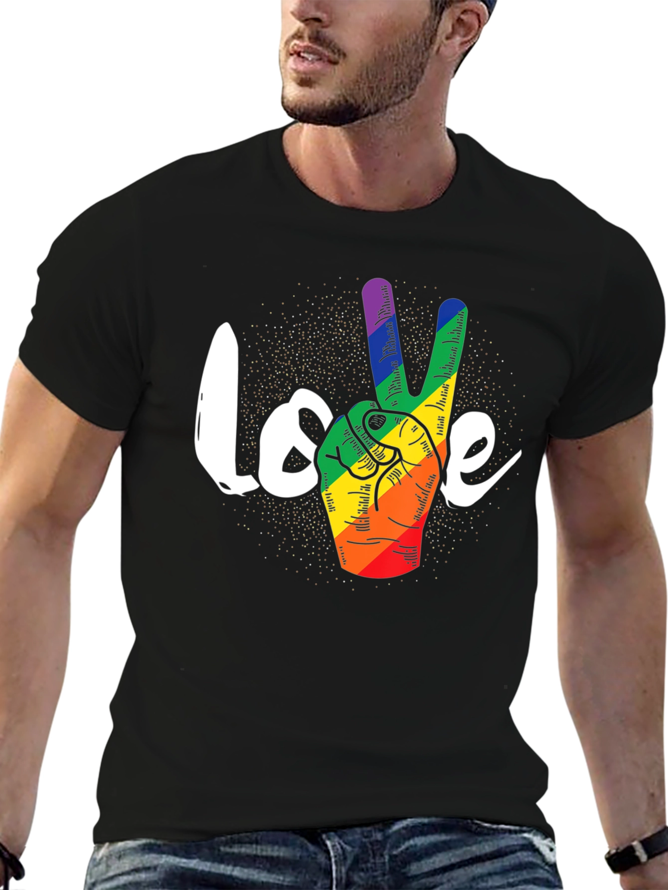 Love Peace LGBT Pride Graphic Tee