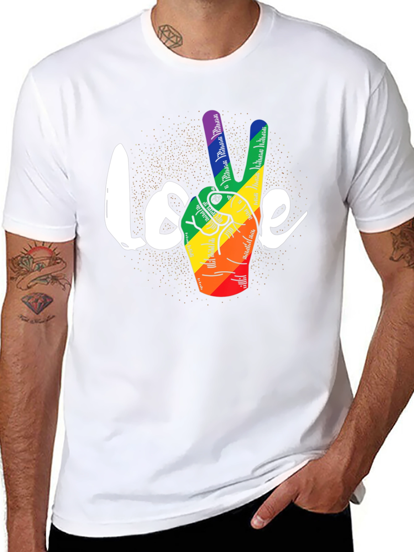 Love Peace LGBT Pride Graphic Tee