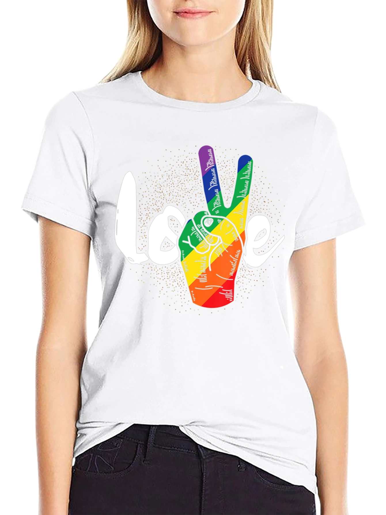 Love Peace LGBT Pride Graphic Tee