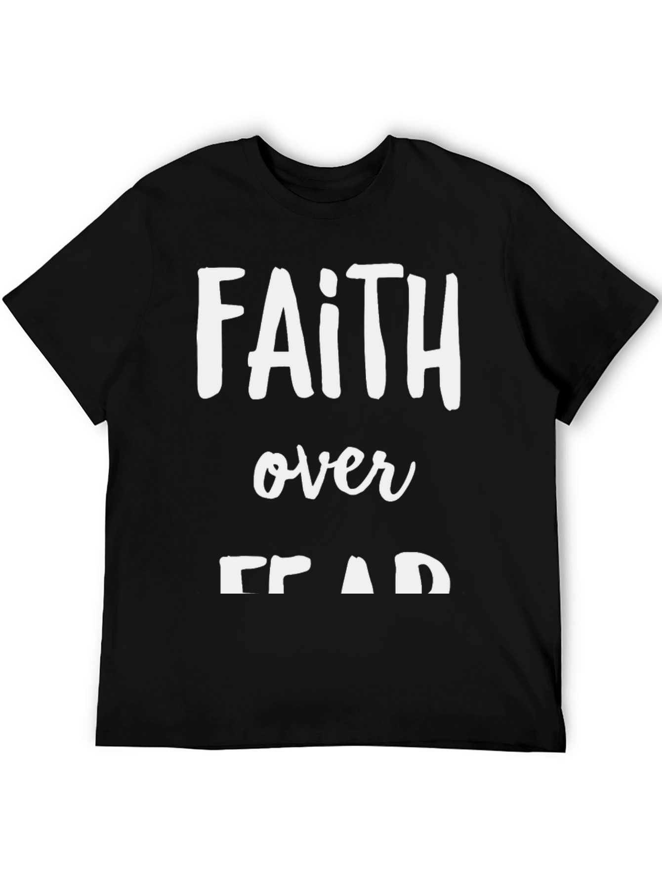 Faith Over Fear Graphic Tee - Black T-Shirt