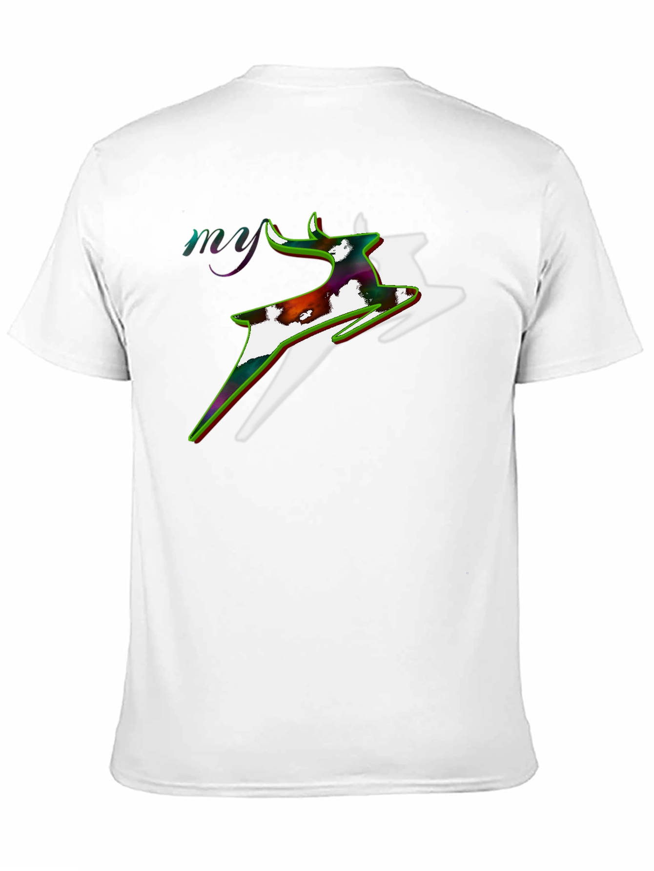 Stylish Deer Graphic Black T-Shirt