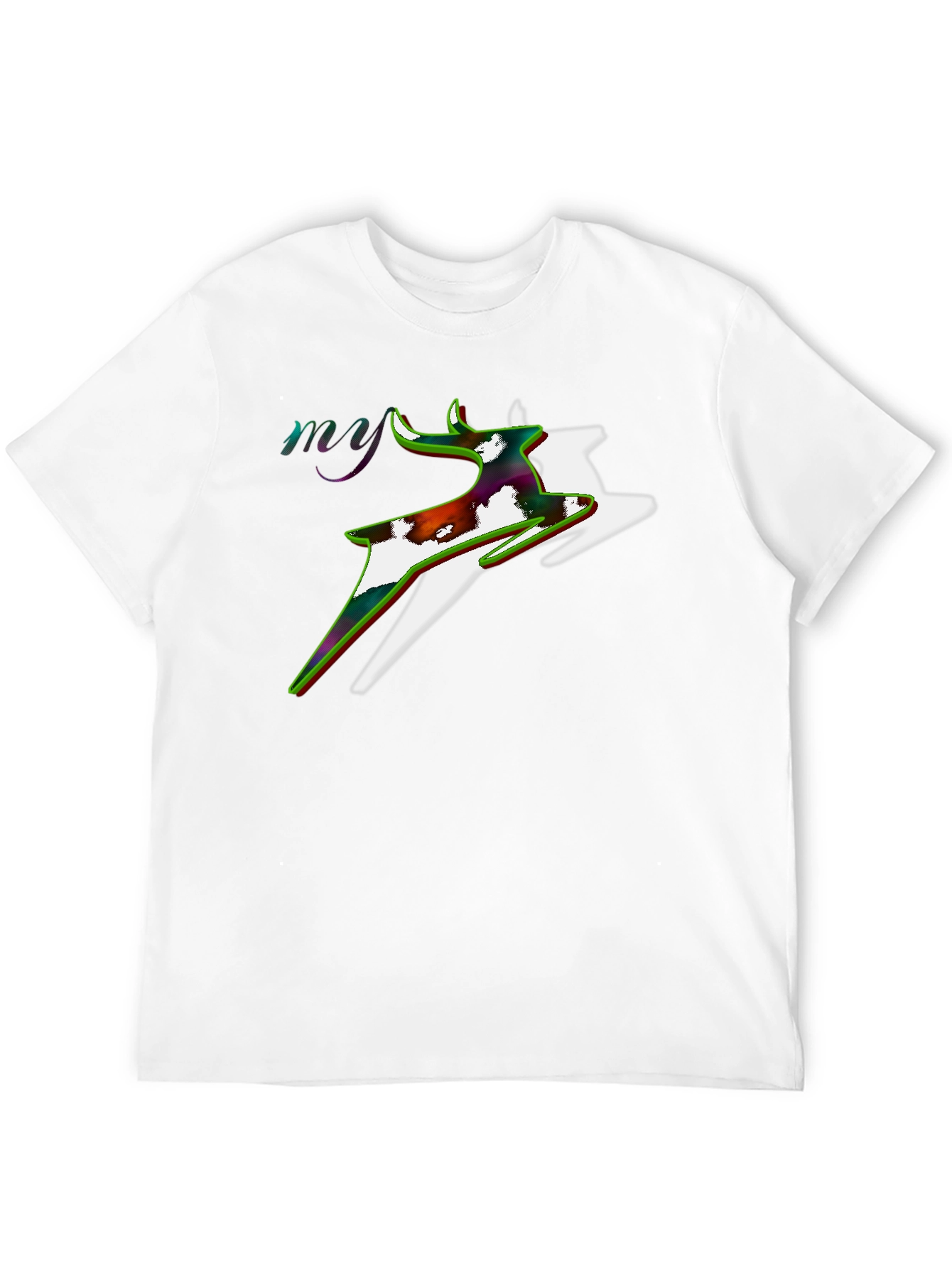 Stylish Deer Graphic Black T-Shirt