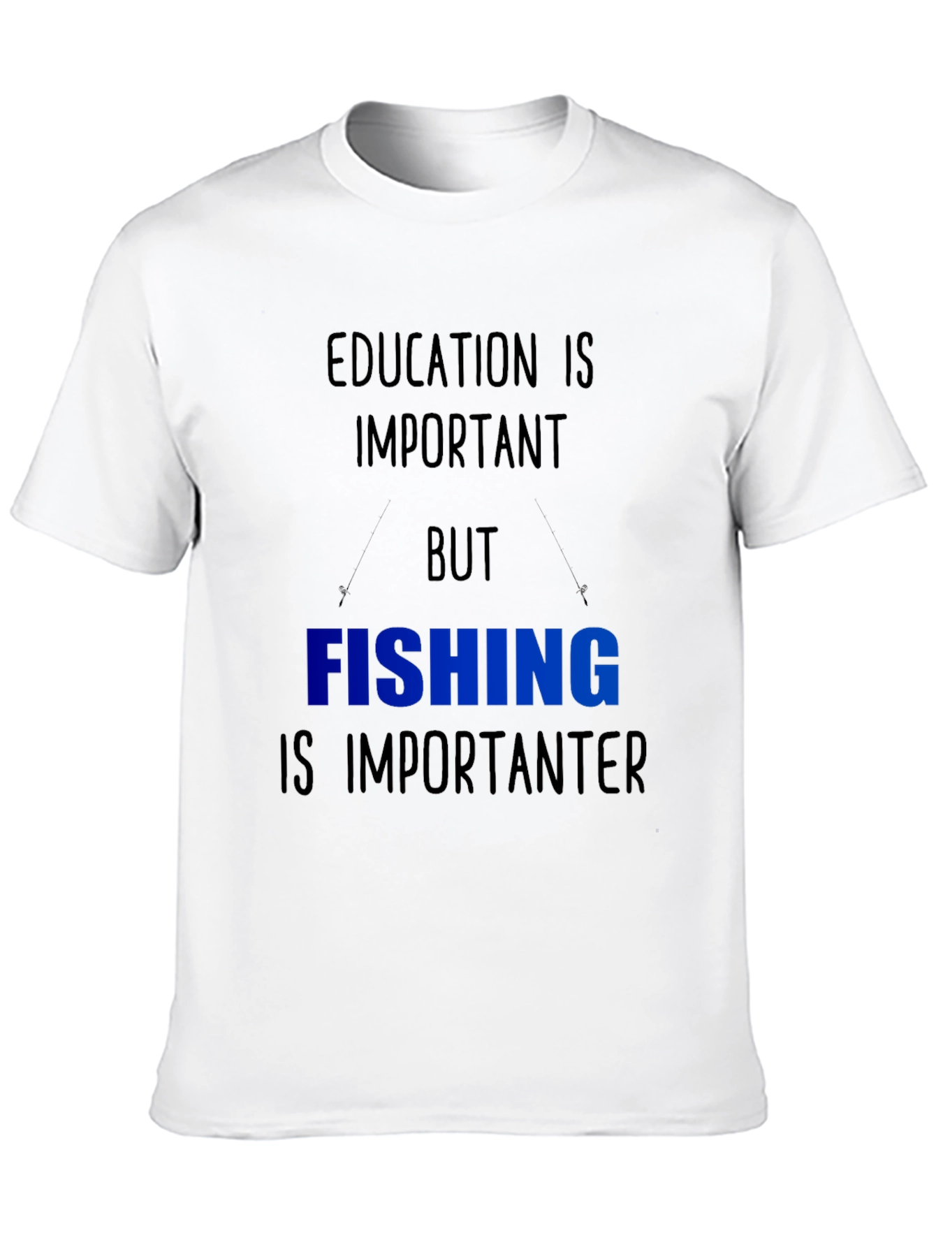 Funny Fishing T-Shirt - Education vs. Fishing