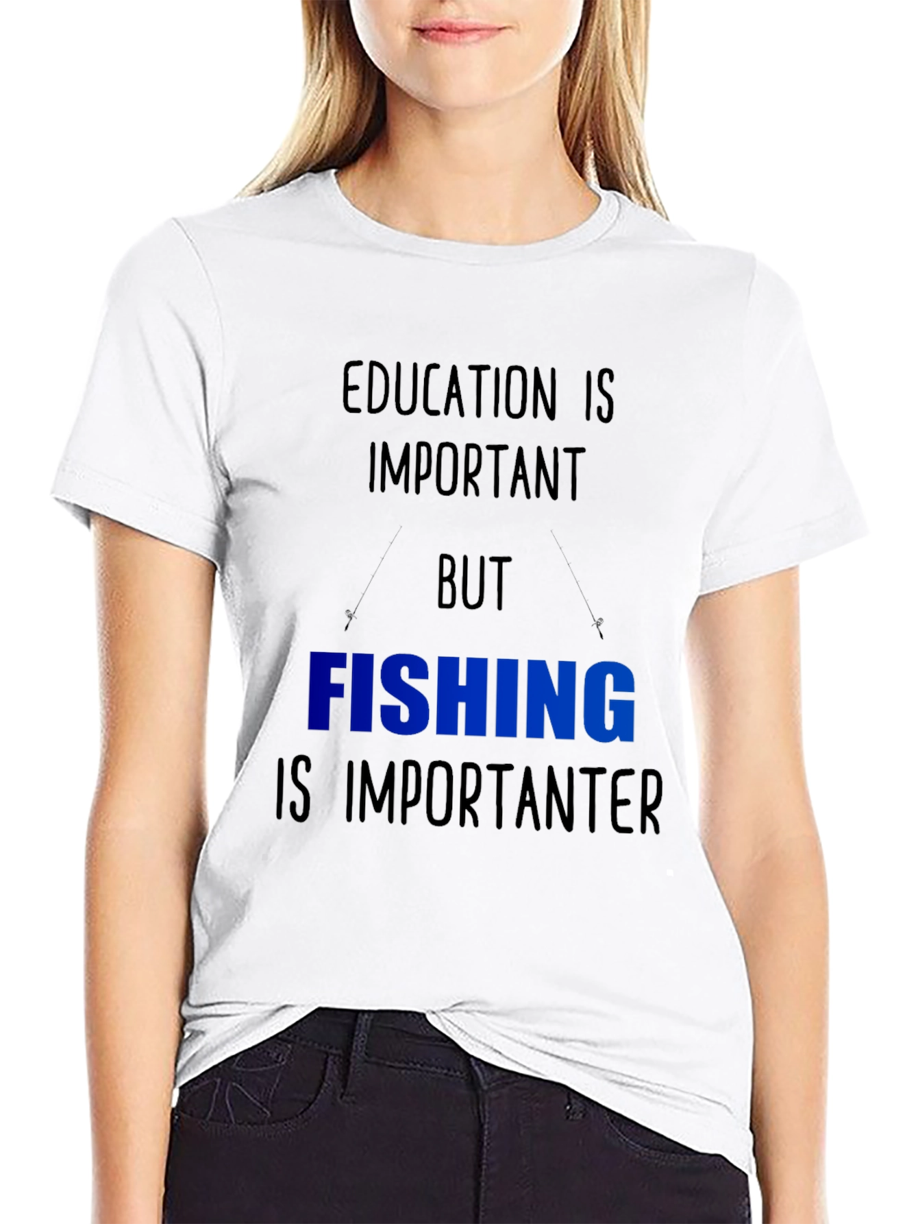 Funny Fishing T-Shirt - Education vs. Fishing