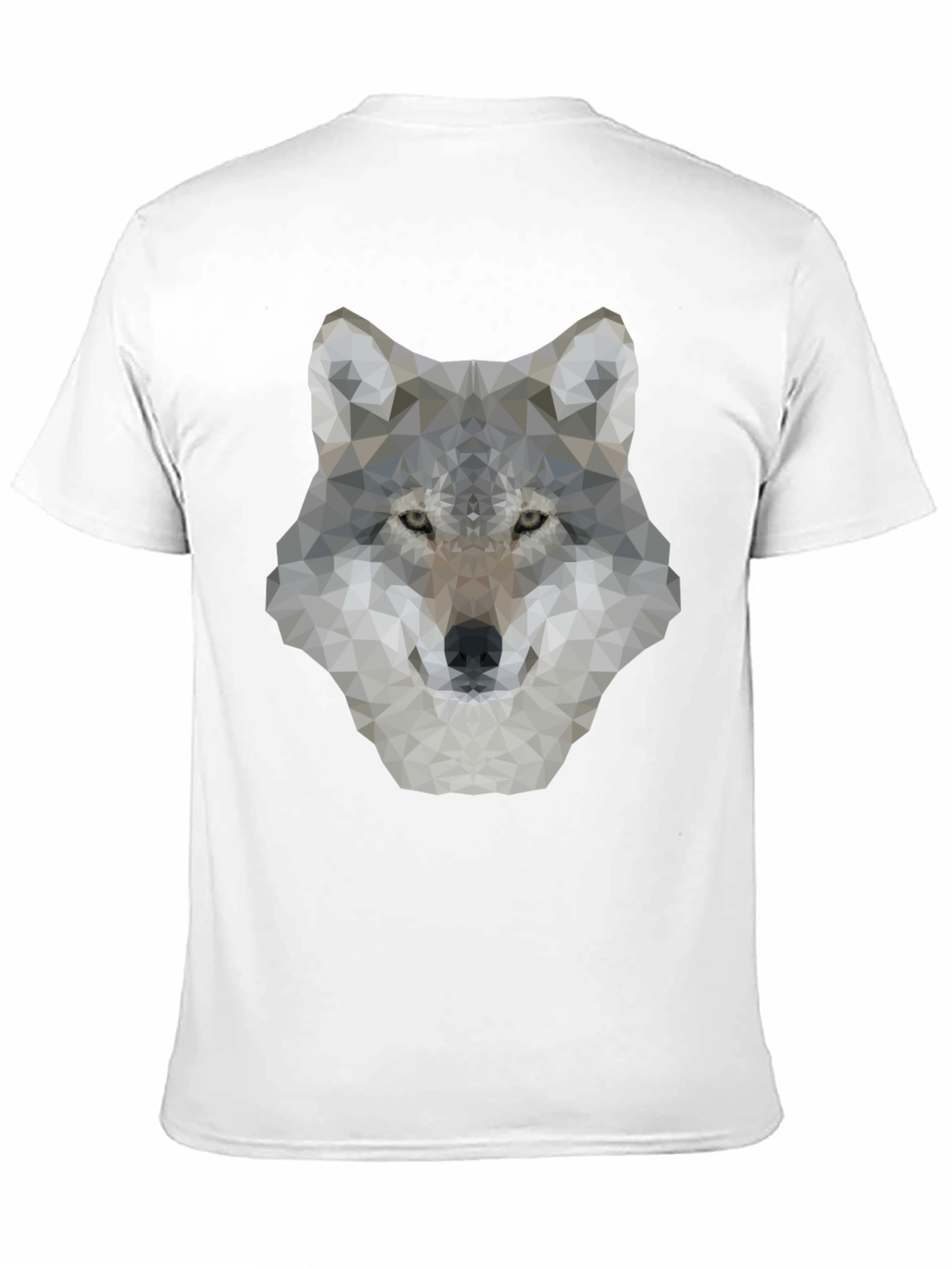 Geometric Wolf Graphic Tee - Mens Black T-Shirt