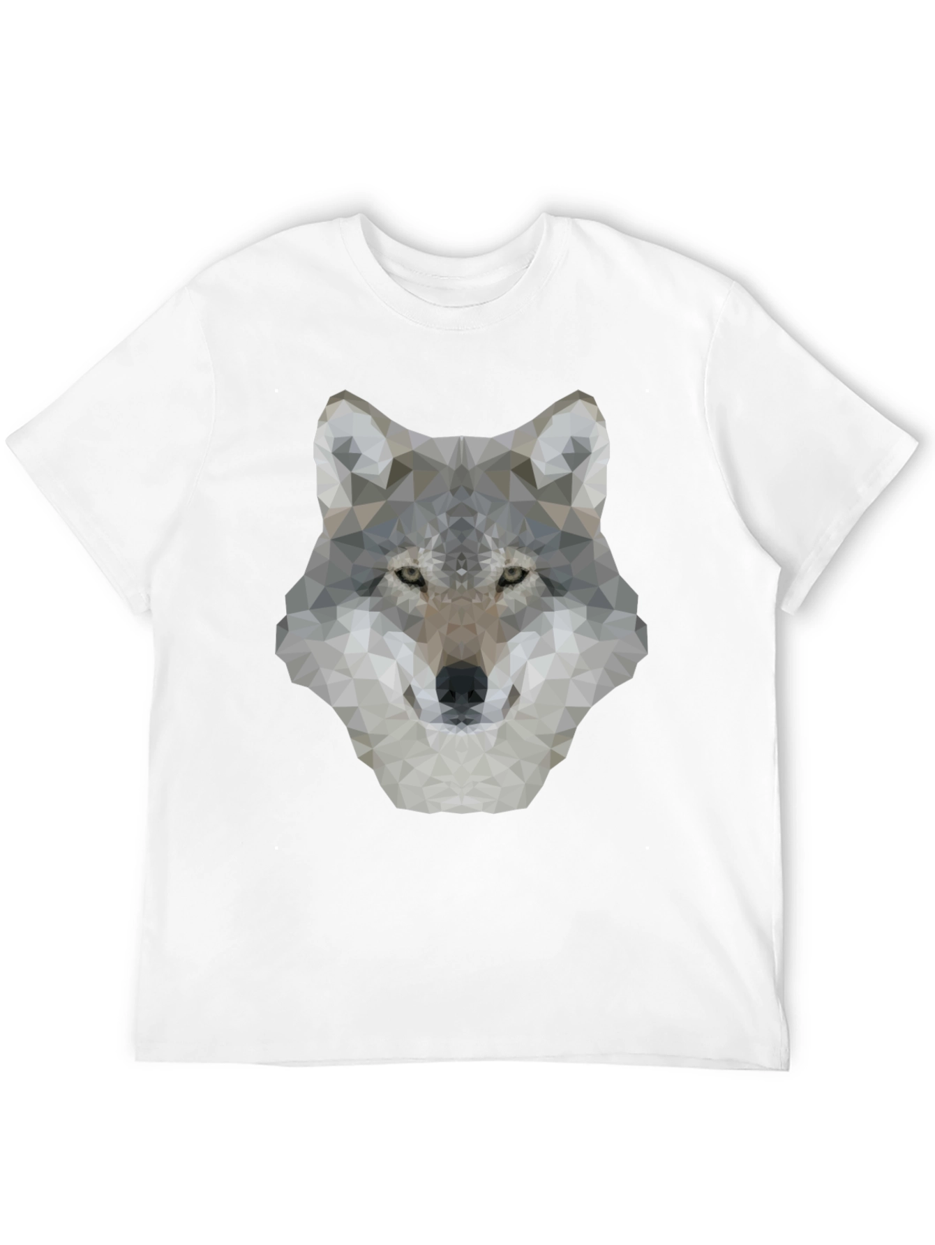 Geometric Wolf Graphic Tee - Mens Black T-Shirt