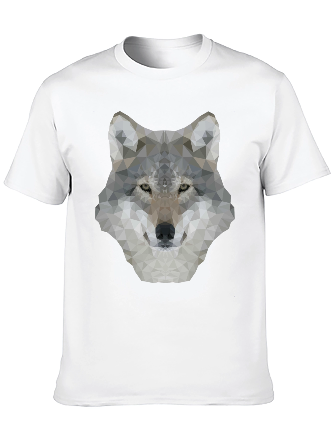 Geometric Wolf Graphic Tee - Mens Black T-Shirt