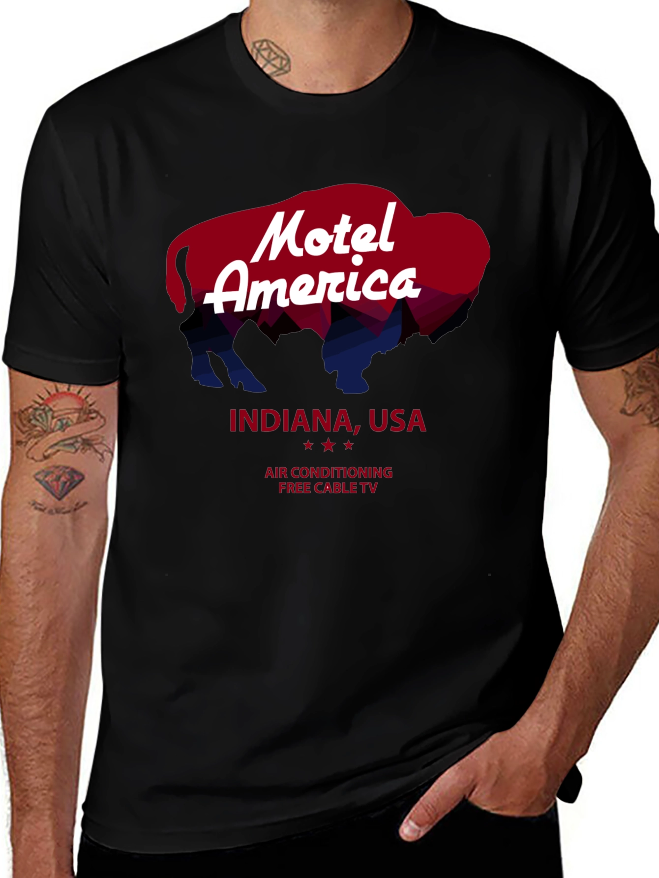 Motel America Indiana USA Graphic T-Shirt
