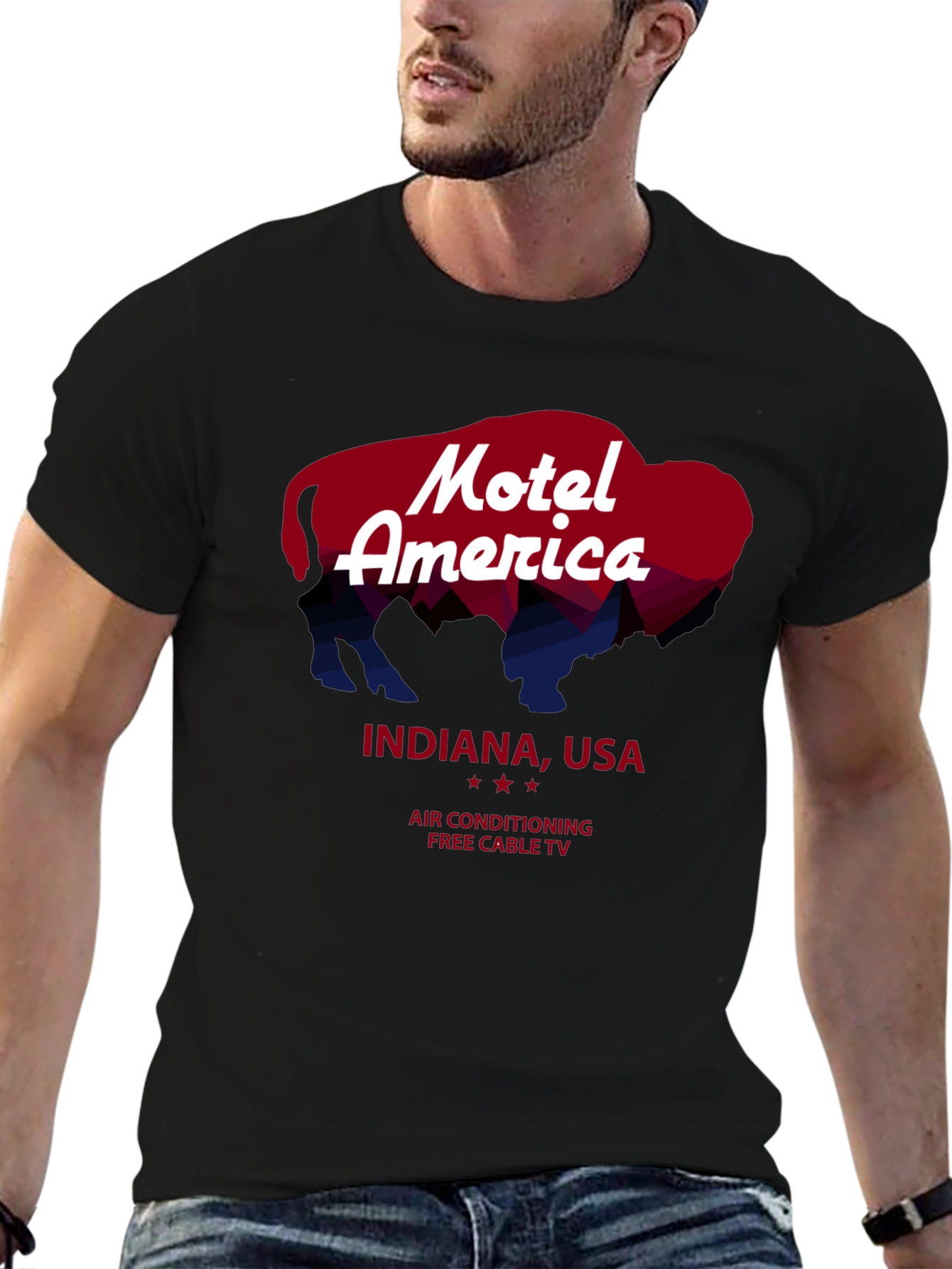 Motel America Indiana USA Graphic T-Shirt