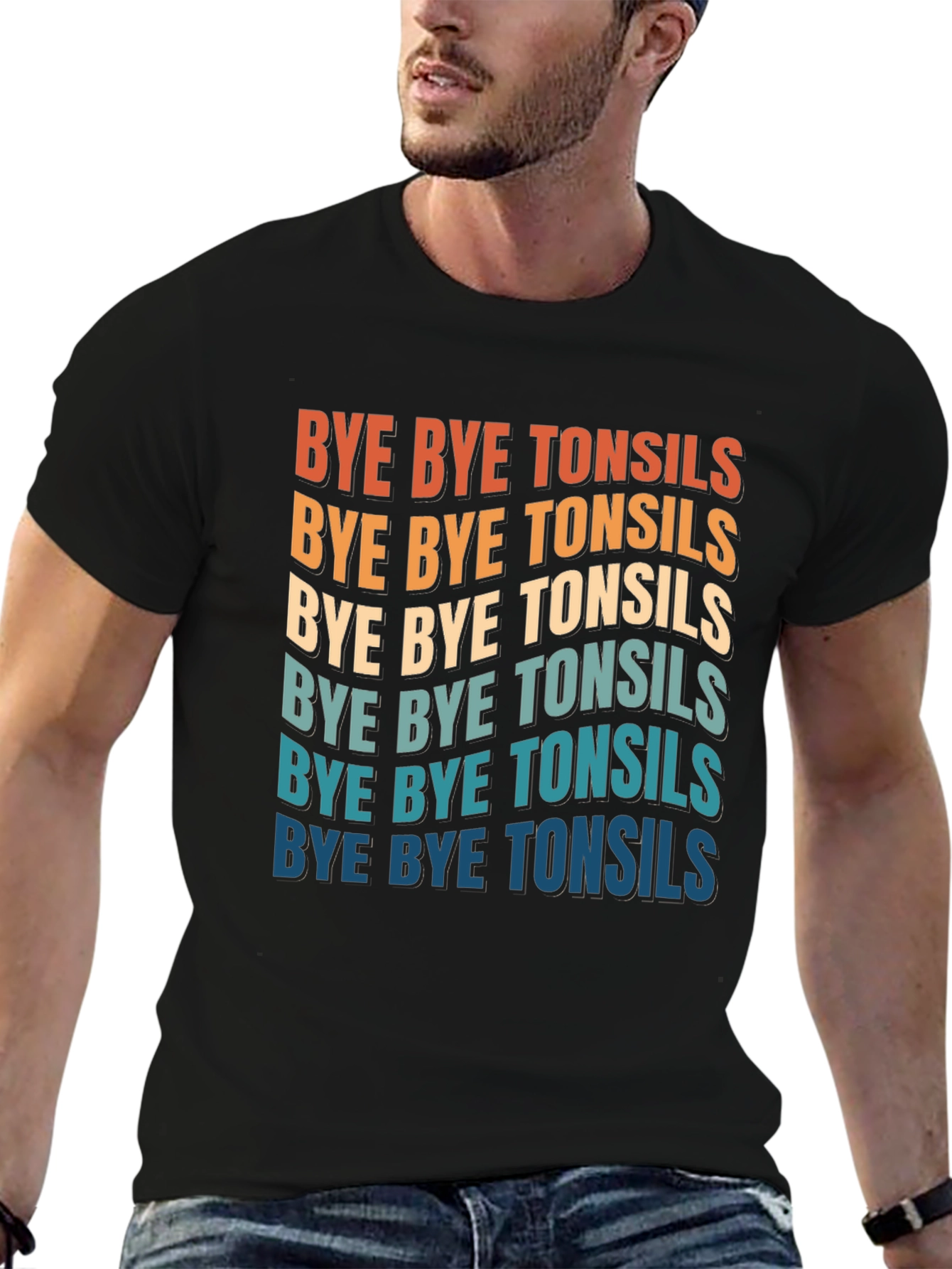Bye Bye Tonsils Graphic T-Shirt - Black Cotton Tee