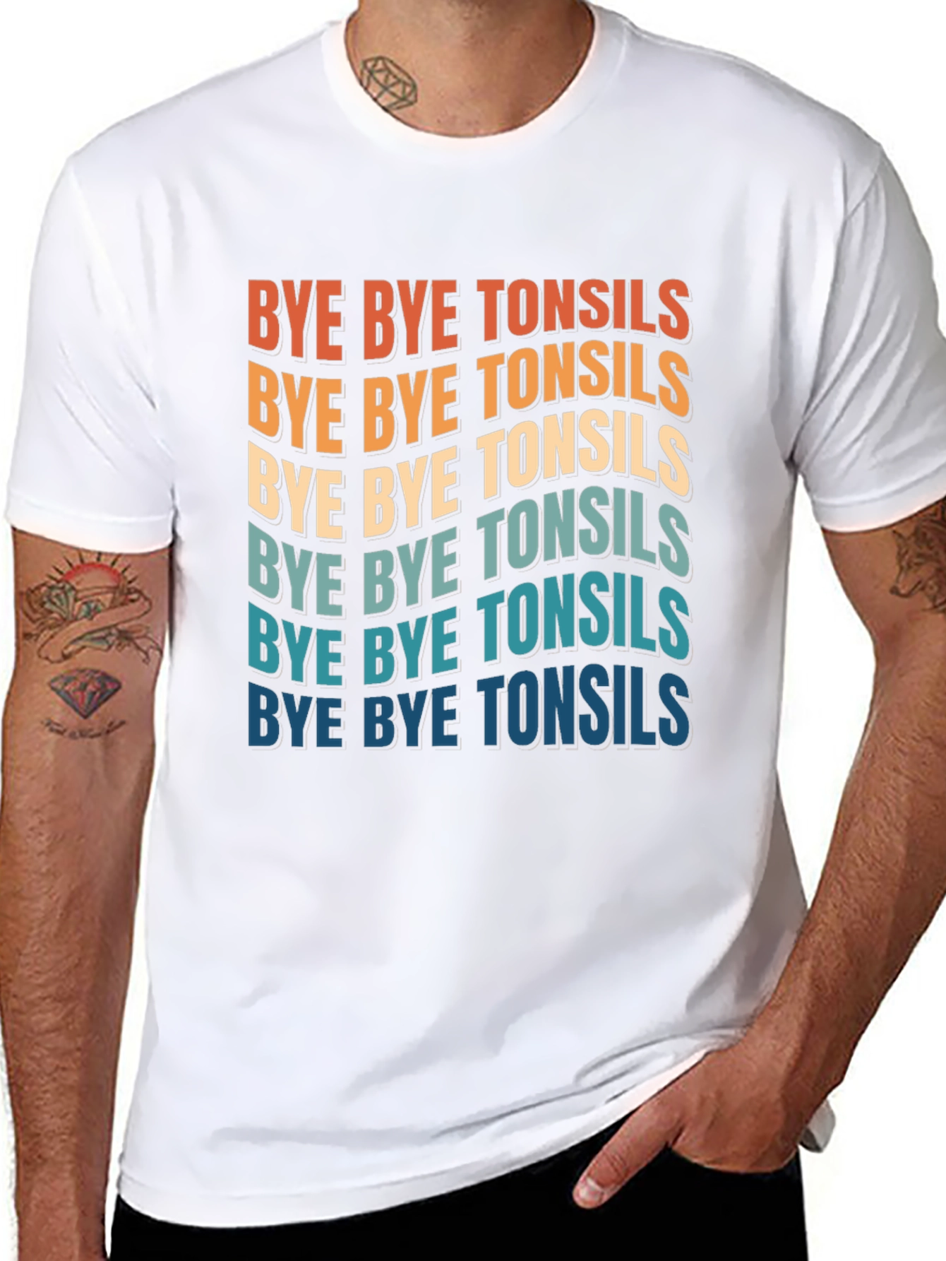 Bye Bye Tonsils Graphic T-Shirt - Black Cotton Tee