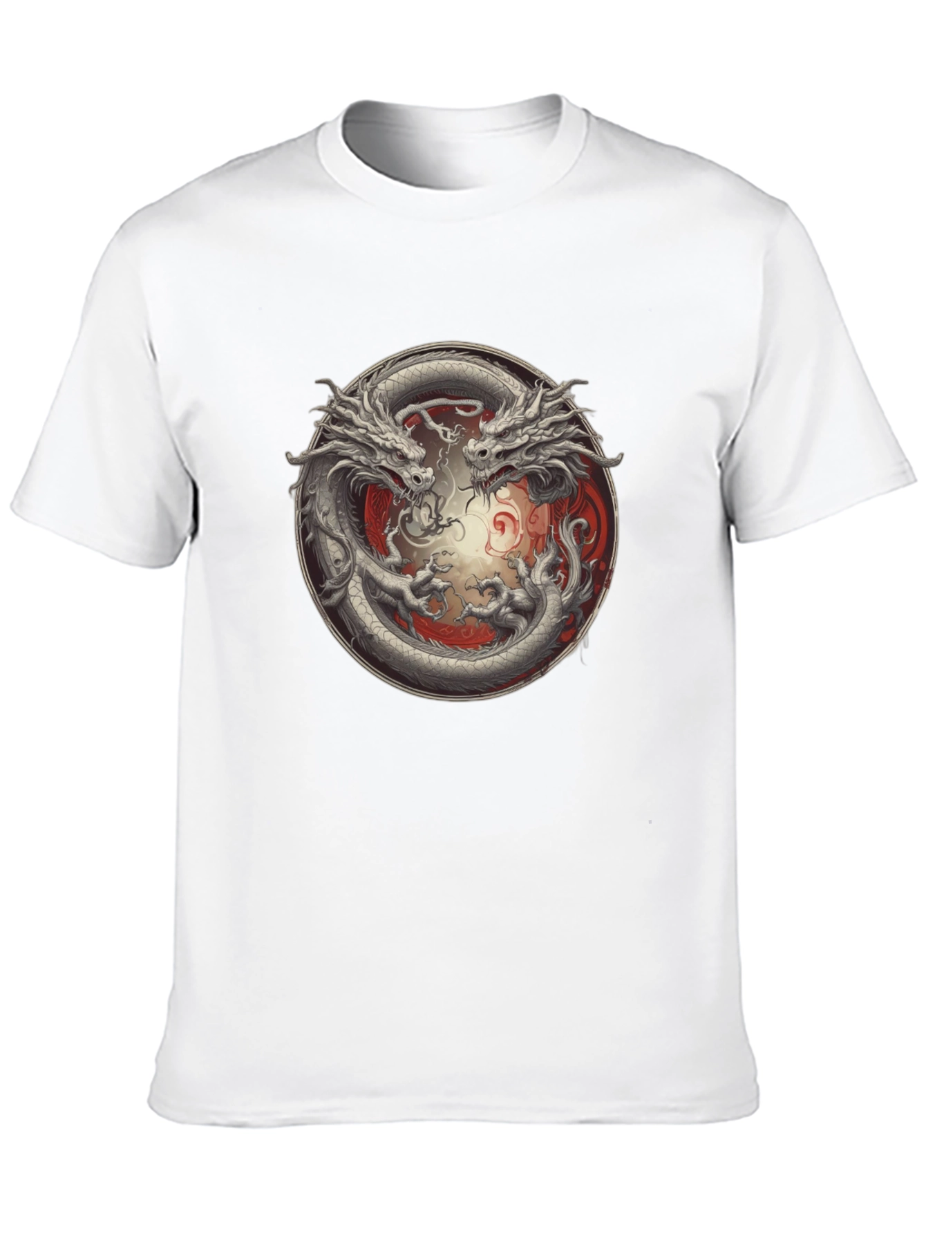Yin Yang Dragon Graphic T-Shirt