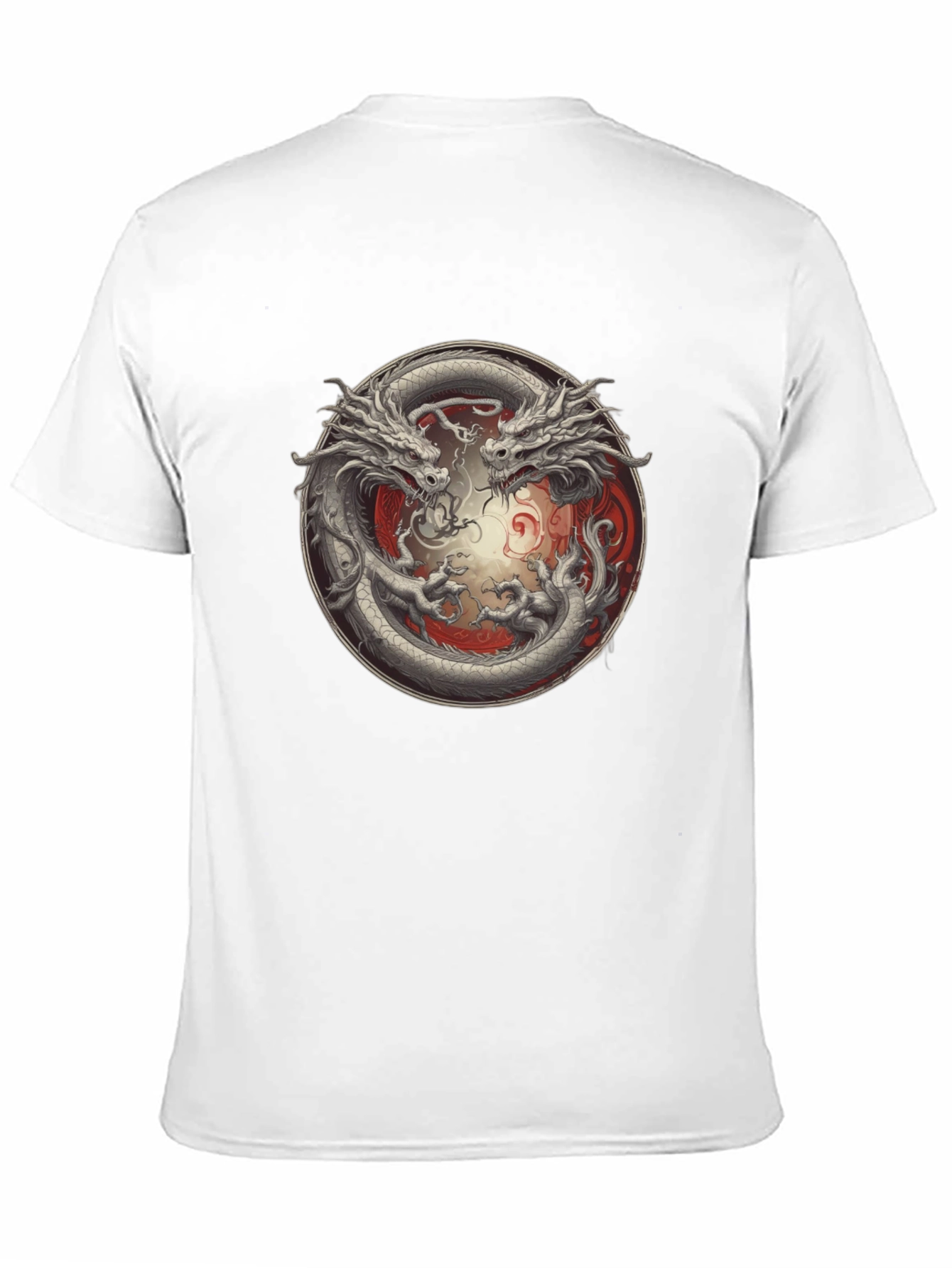 Yin Yang Dragon Graphic T-Shirt