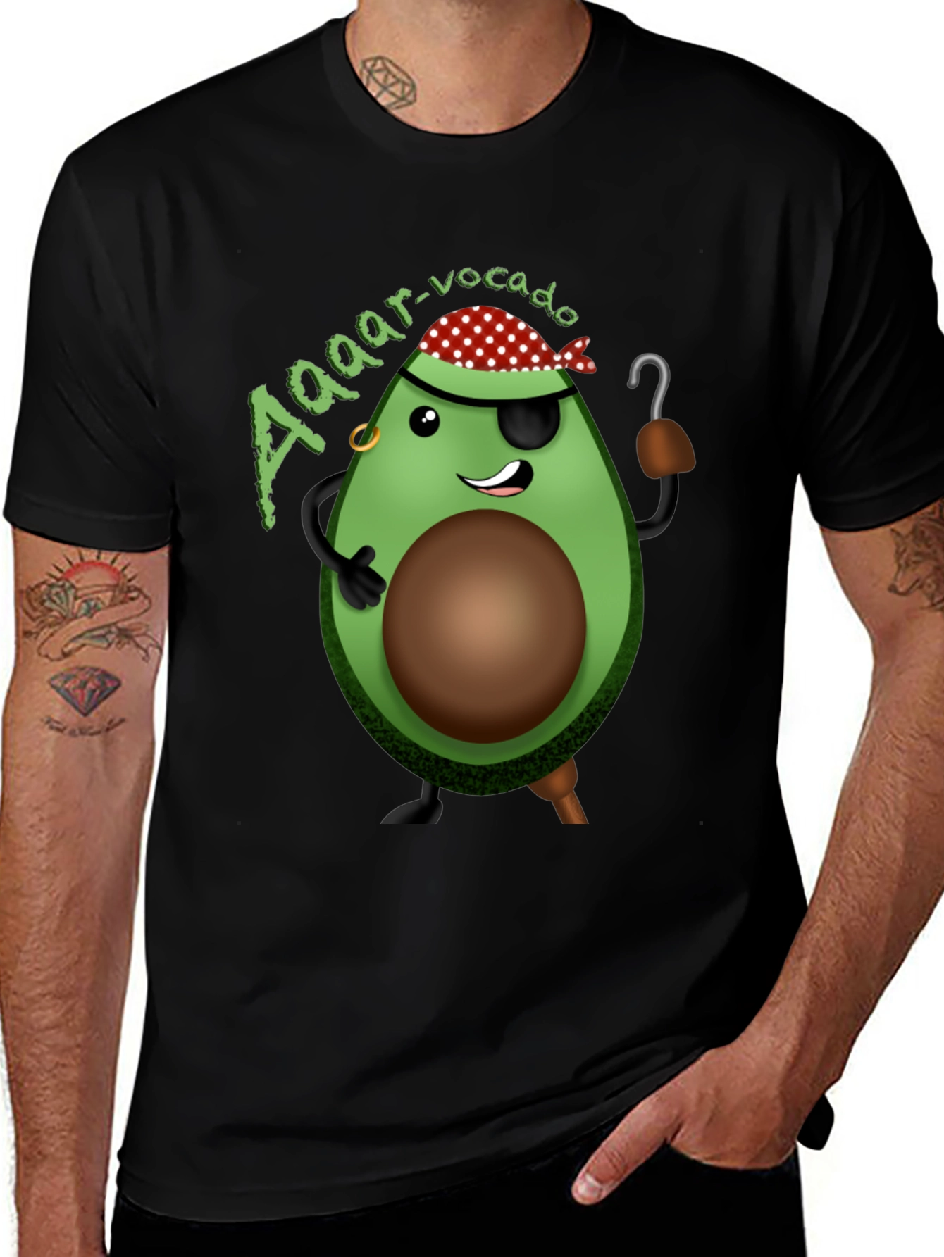 Aaaar-vocado Black Graphic T-Shirt