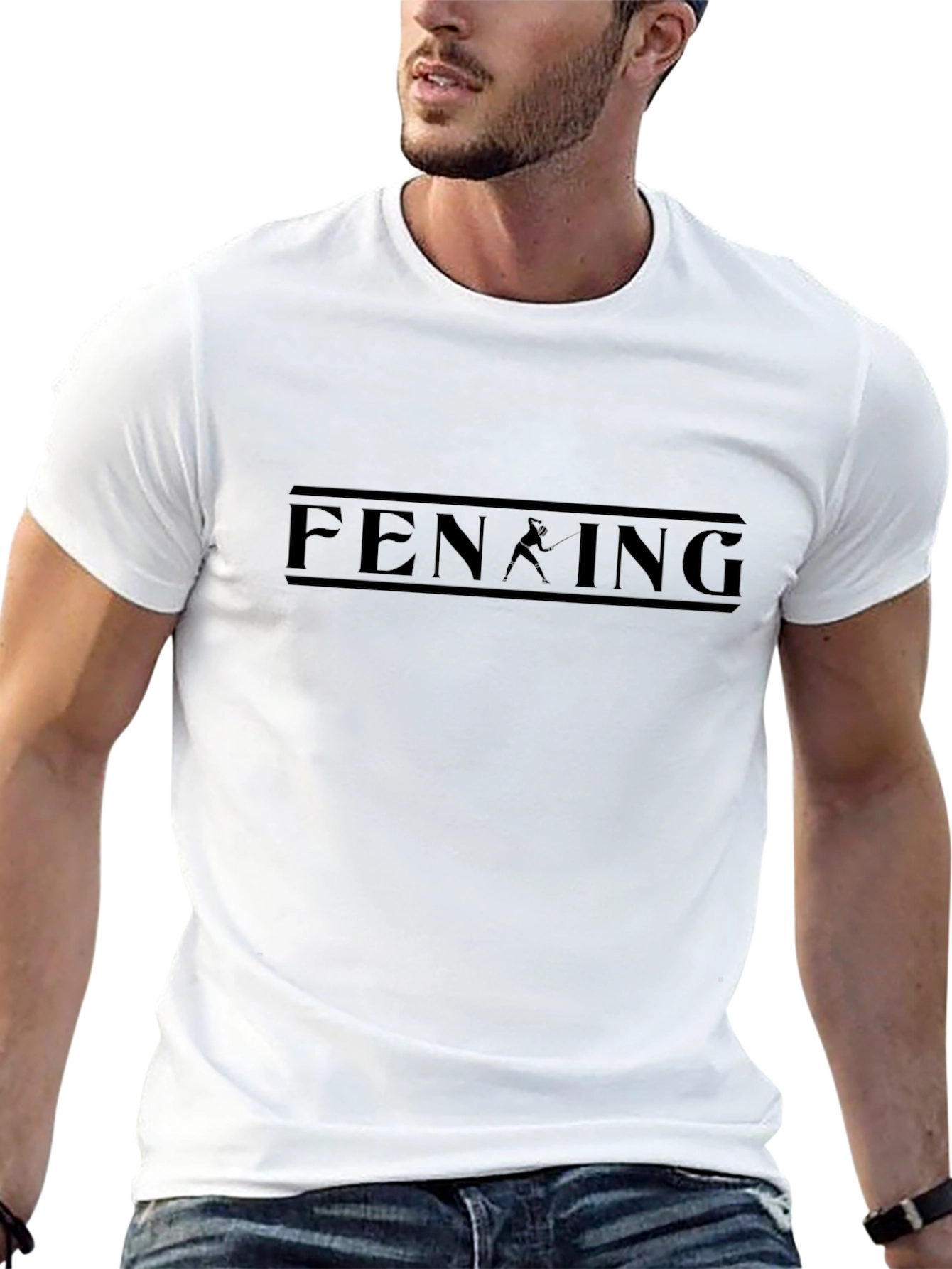 Fencing Graphic T-Shirt - Stylish Athlete Tee