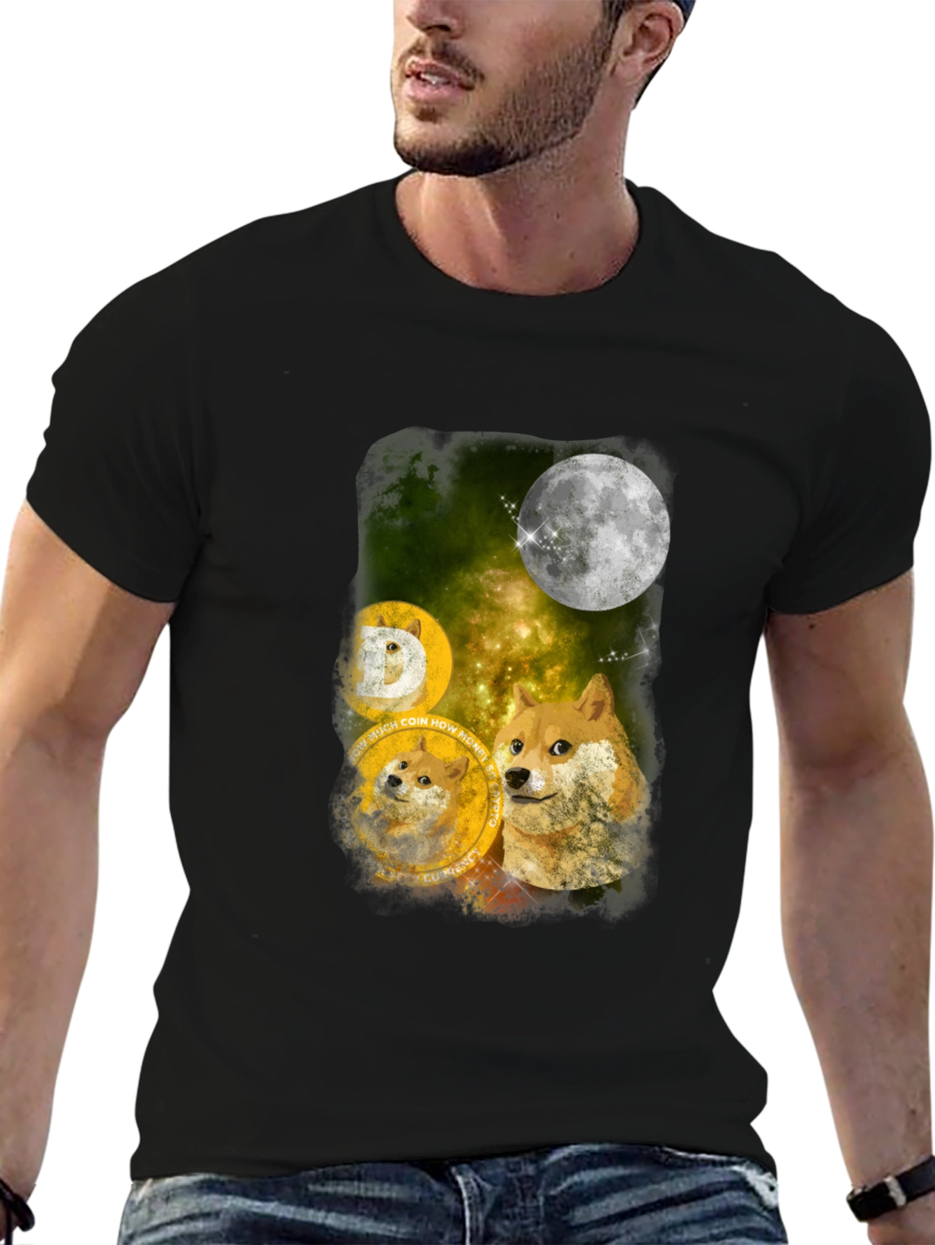 Dogecoin to the Moon Graphic Tee - Crypto Hype!